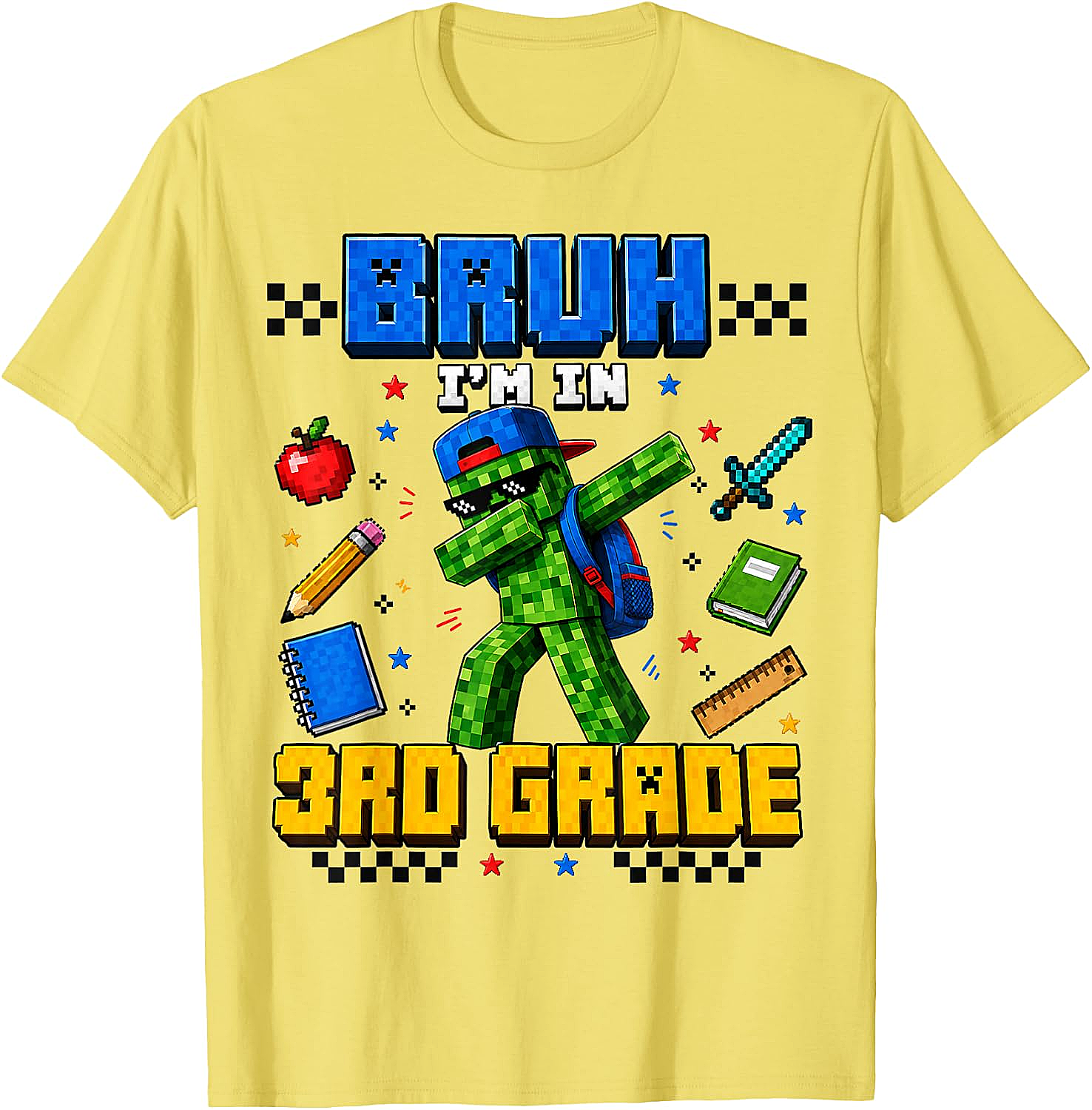 Bruh I'm in 3rd Grade Gamer Tee Back to School Kids Shirt