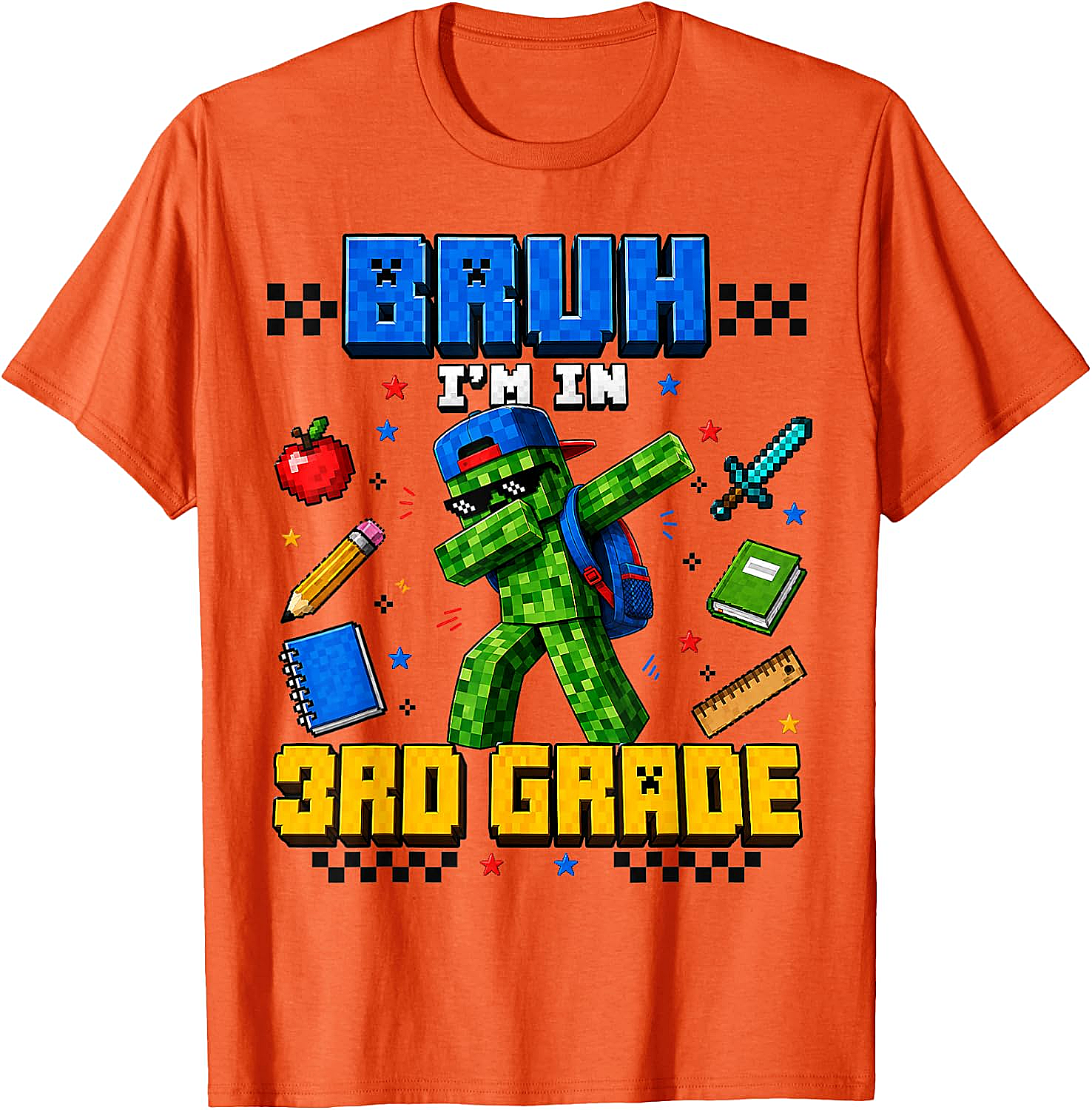 Bruh I'm in 3rd Grade Gamer Tee Back to School Kids Shirt