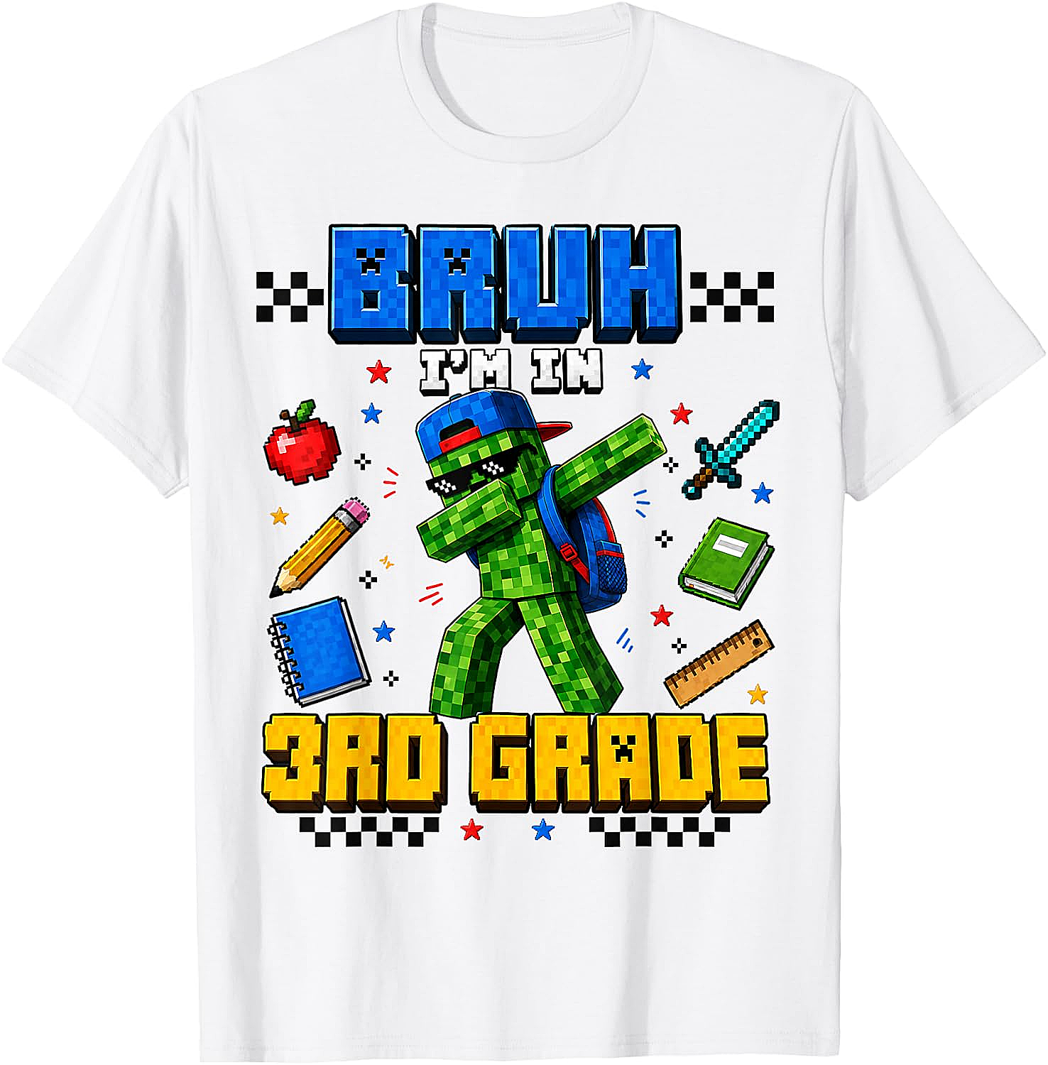 Bruh I'm in 3rd Grade Gamer Tee Back to School Kids Shirt