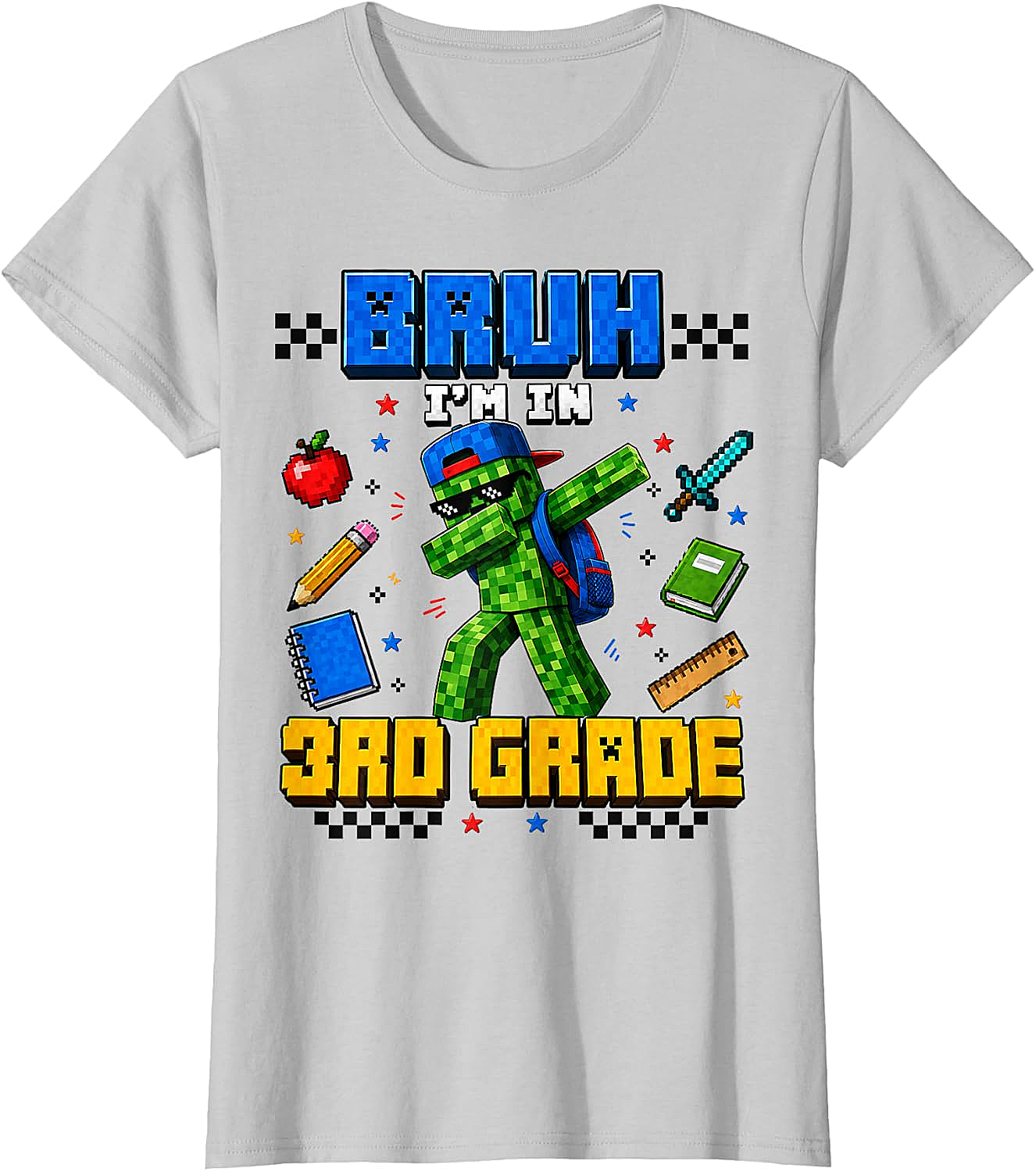 Bruh I'm in 3rd Grade Gamer Tee Back to School Kids Shirt