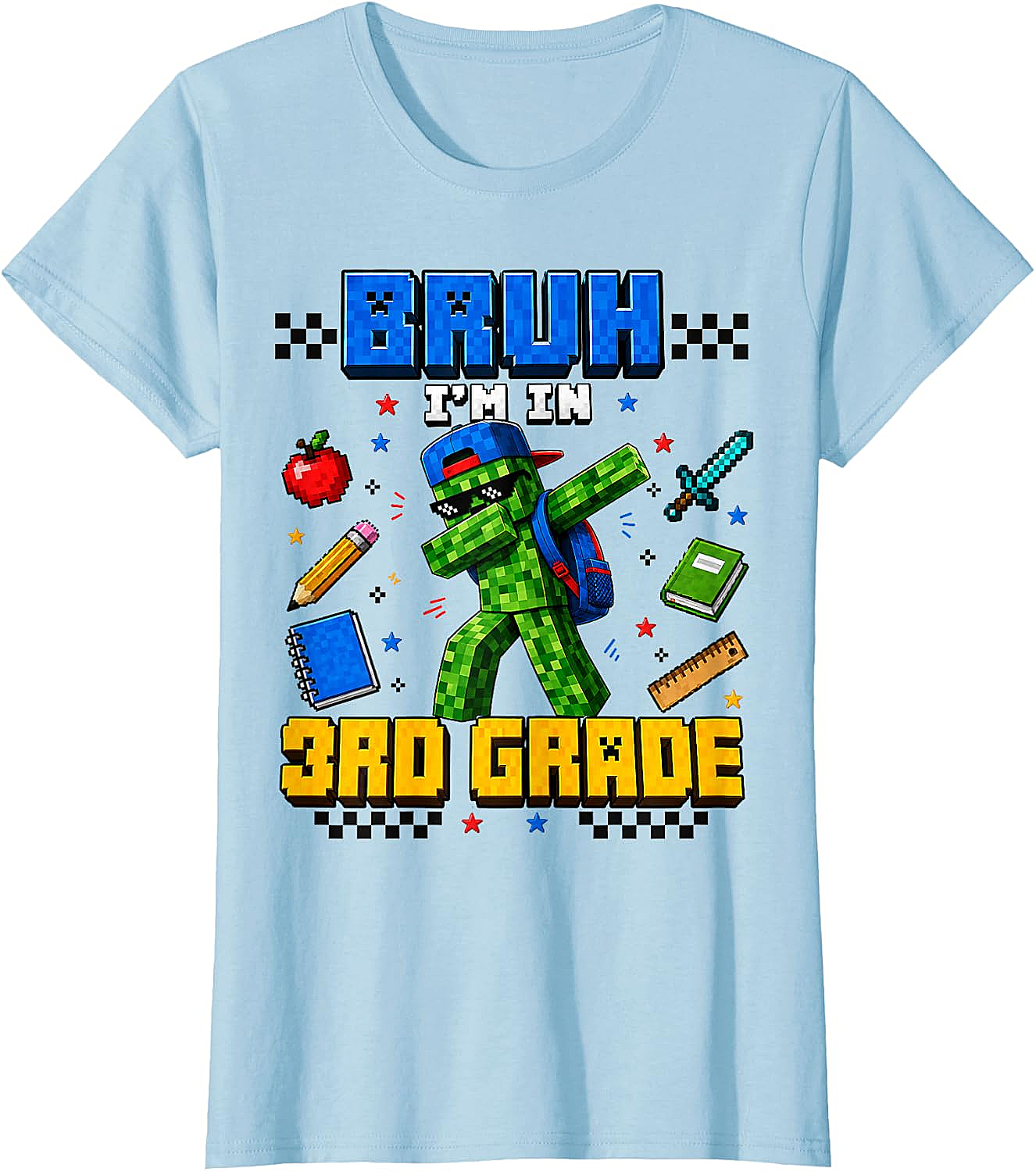 Bruh I'm in 3rd Grade Gamer Tee Back to School Kids Shirt