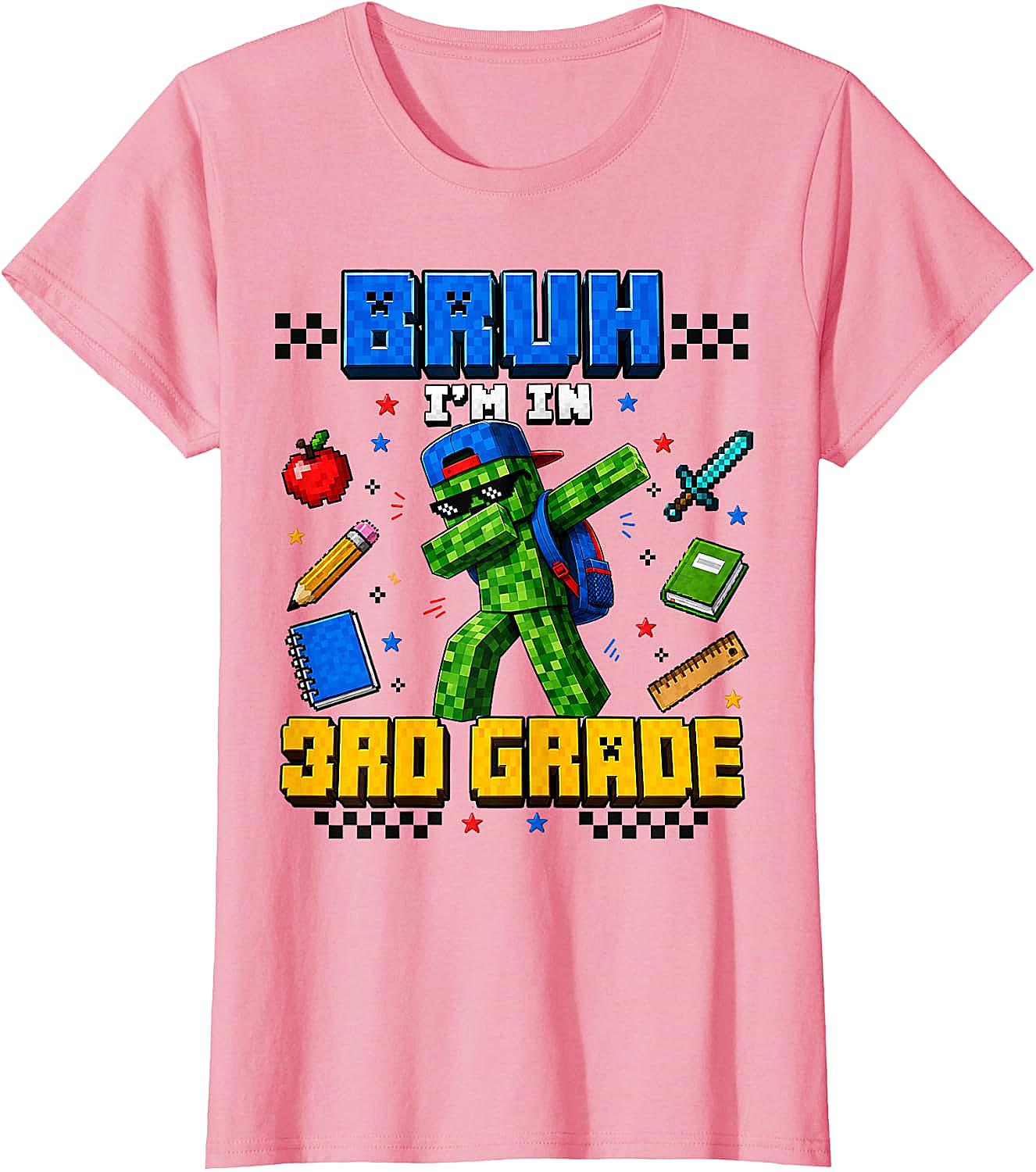 Bruh I'm in 3rd Grade Gamer Tee Back to School Kids Shirt