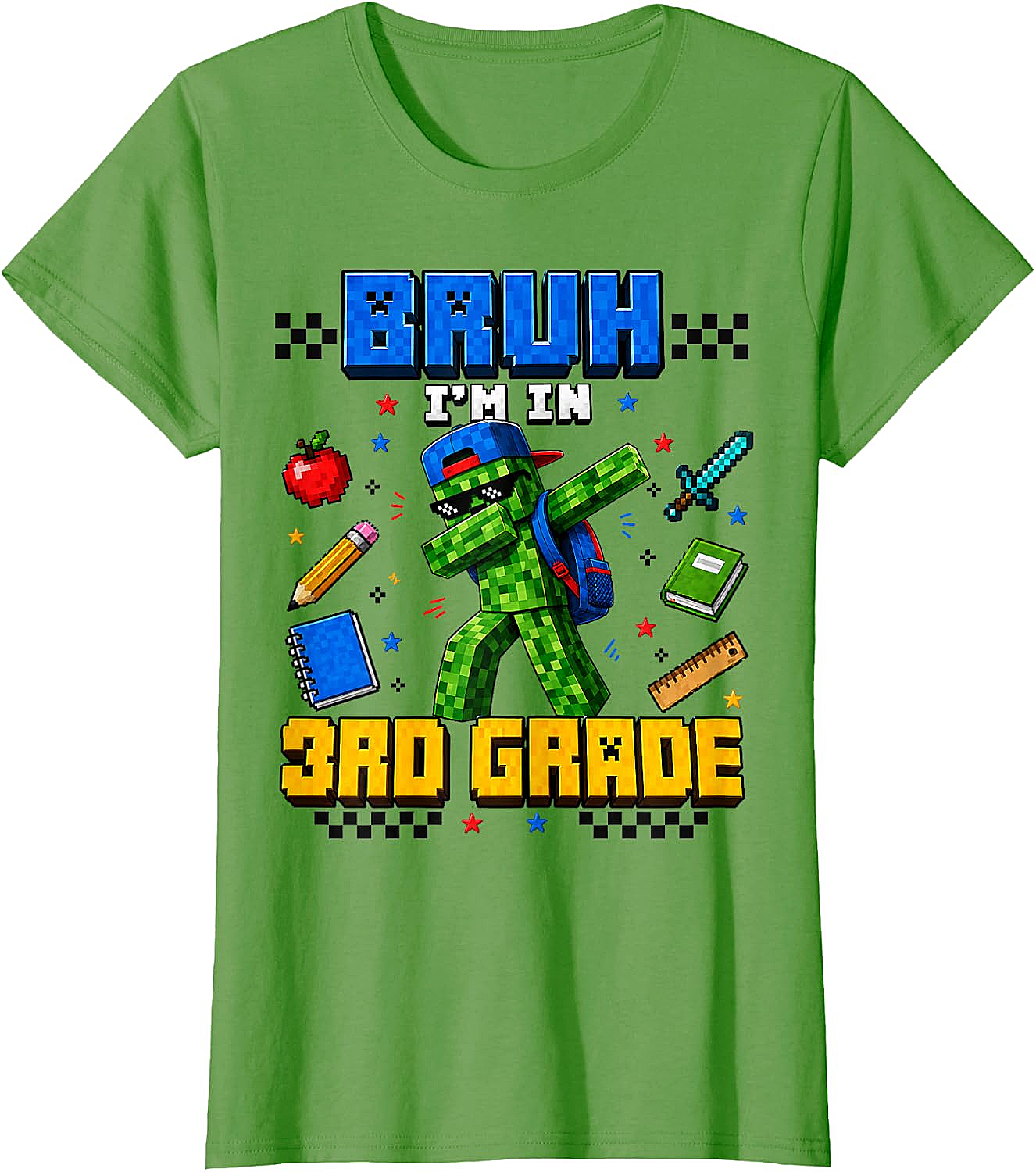 Bruh I'm in 3rd Grade Gamer Tee Back to School Kids Shirt