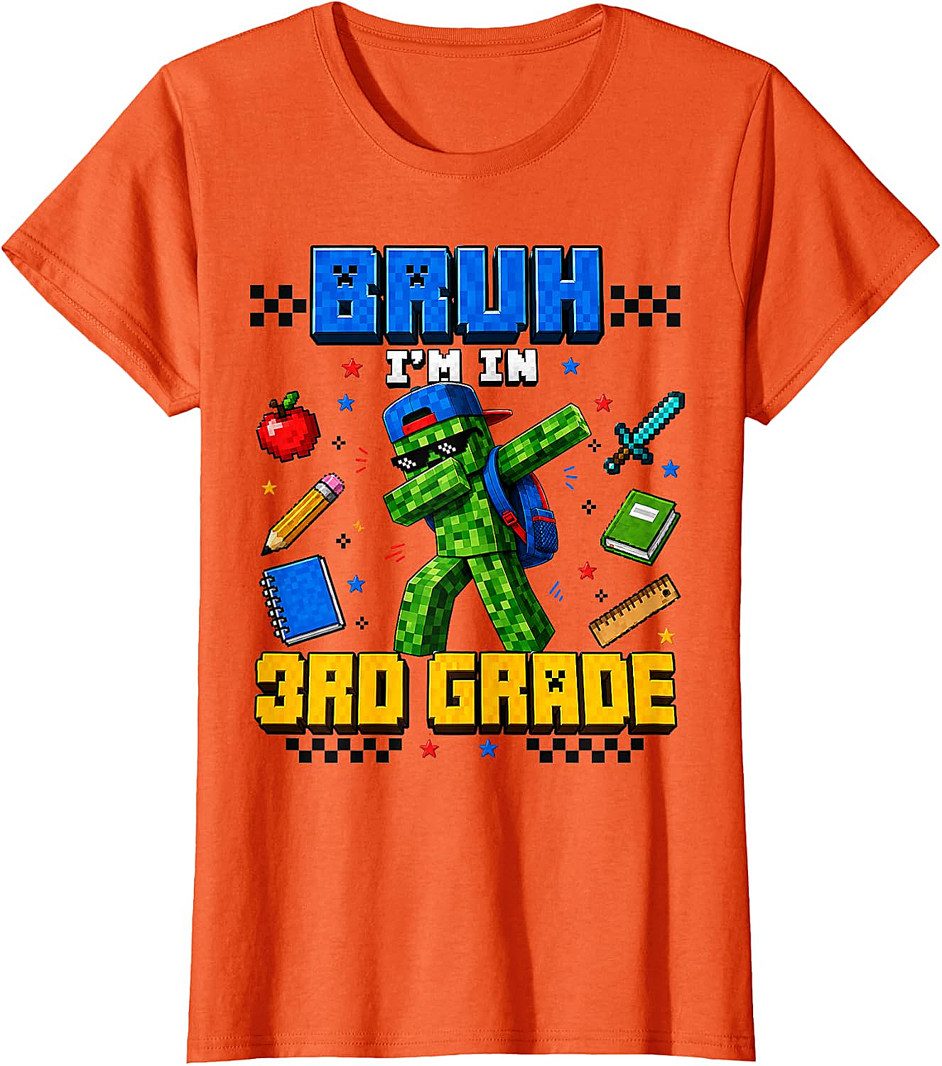 Bruh I'm in 3rd Grade Gamer Tee Back to School Kids Shirt