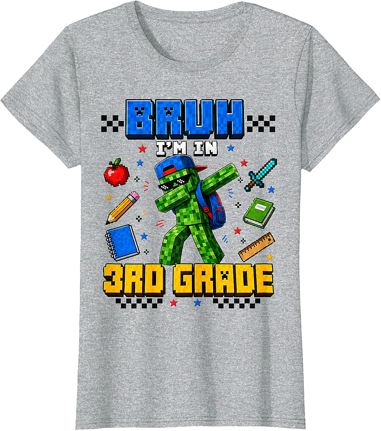 Bruh I'm in 3rd Grade Gamer Tee Back to School Kids Shirt