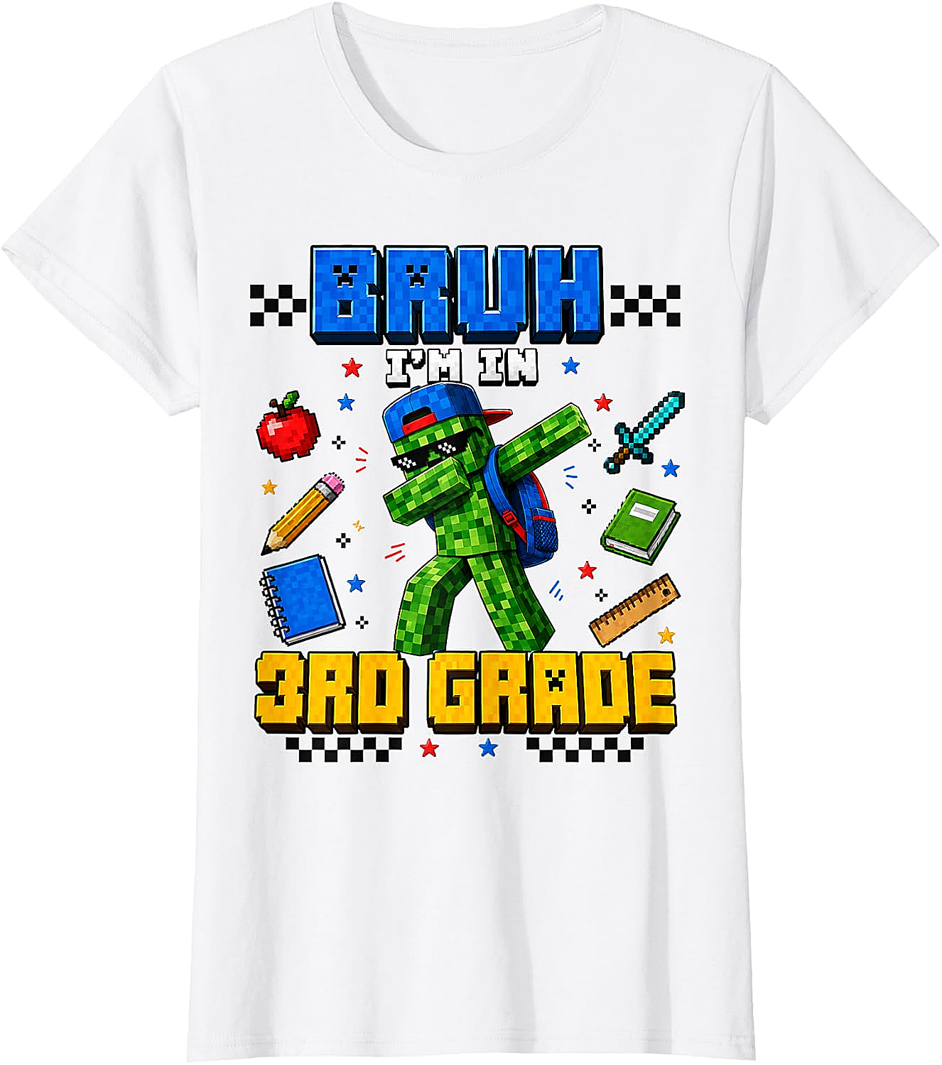 Bruh I'm in 3rd Grade Gamer Tee Back to School Kids Shirt