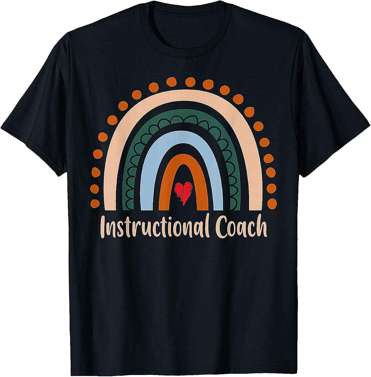 Instructional Coach Boho Rainbow T-Shirt Appreciation Gift