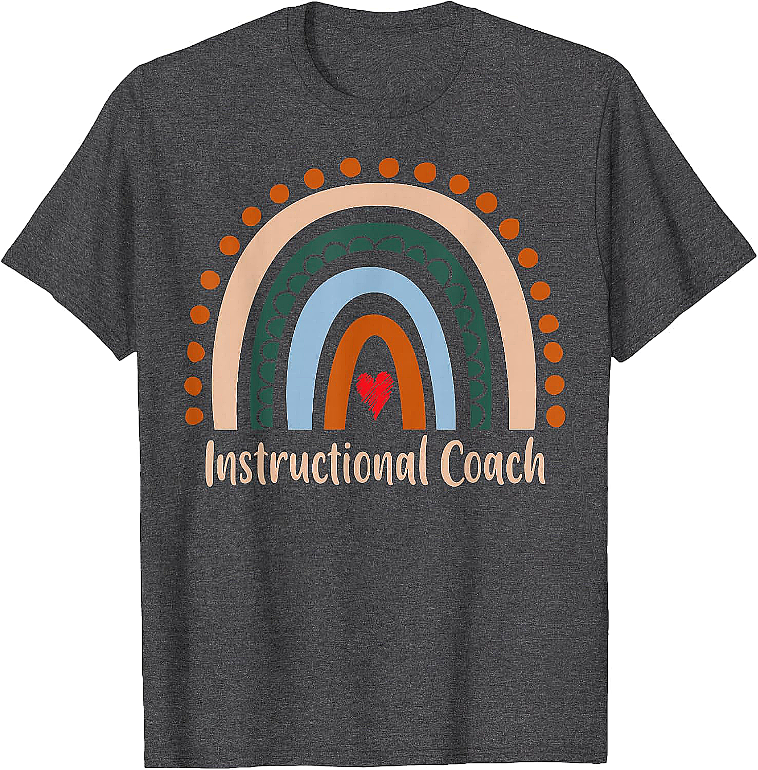  Instructional Coach Boho Rainbow T-Shirt Appreciation Gift