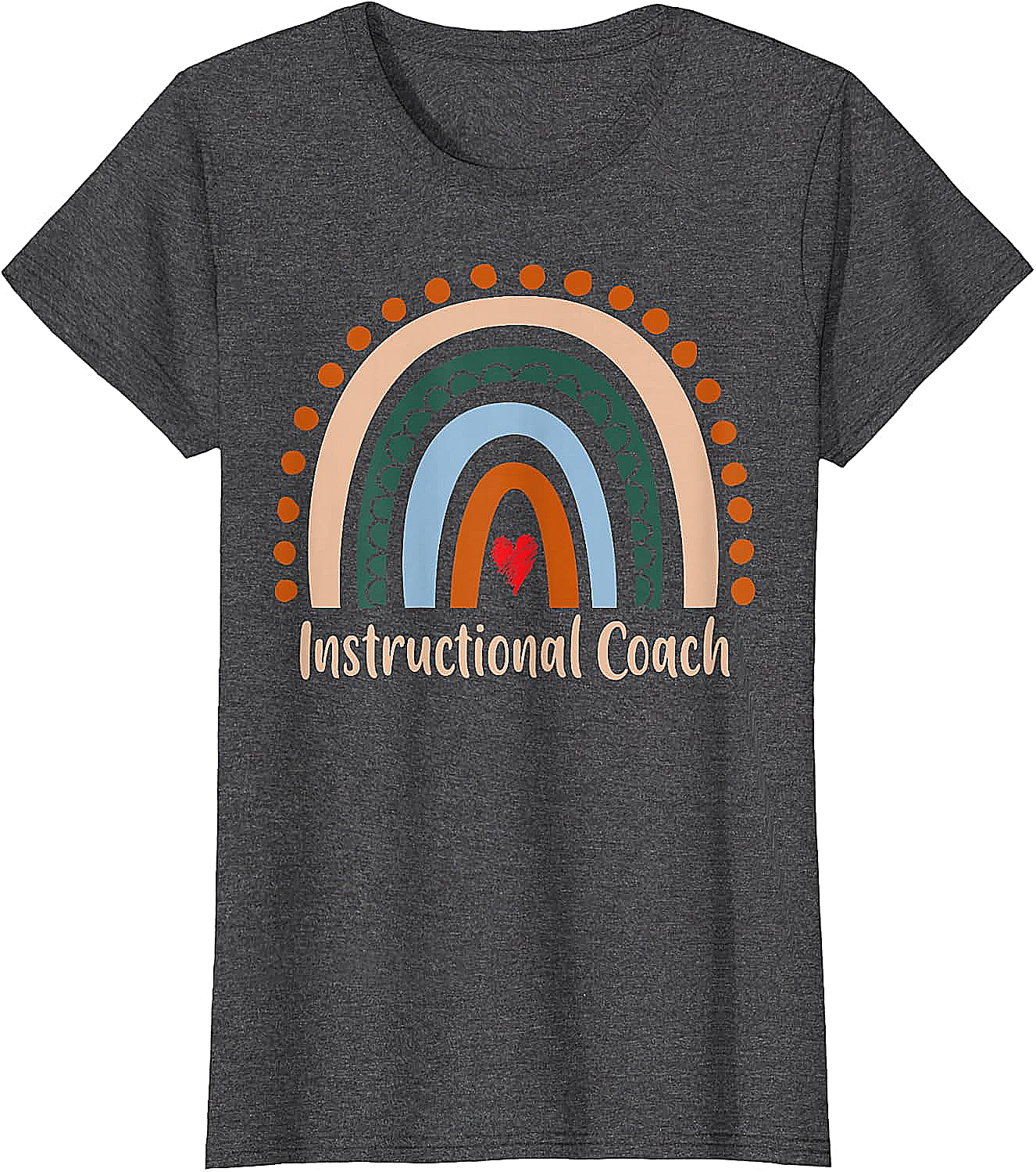  Instructional Coach Boho Rainbow T-Shirt Appreciation Gift