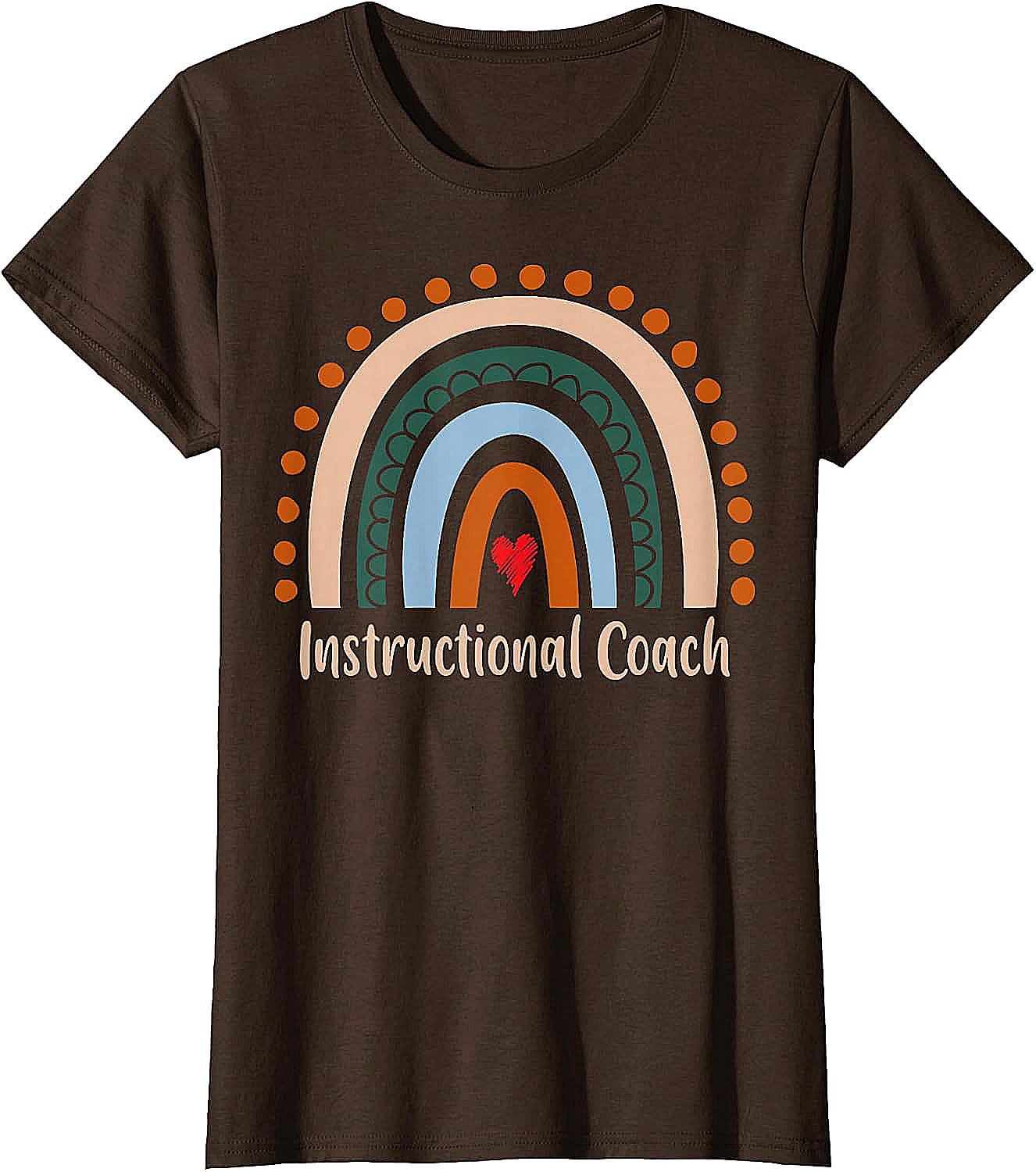  Instructional Coach Boho Rainbow T-Shirt Appreciation Gift