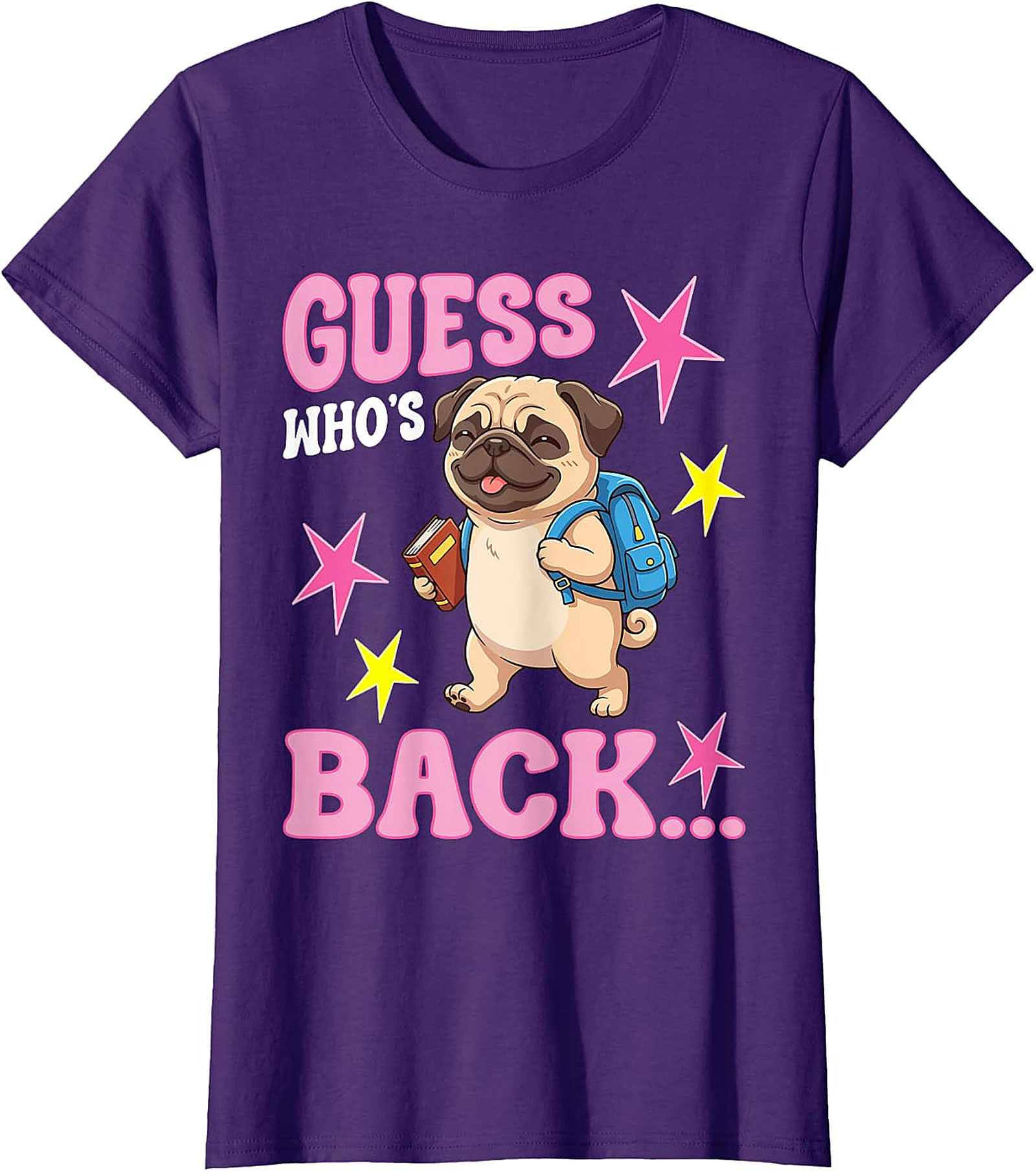Guess Who's Back Pug T-Shirt | Cute Back to School Tee