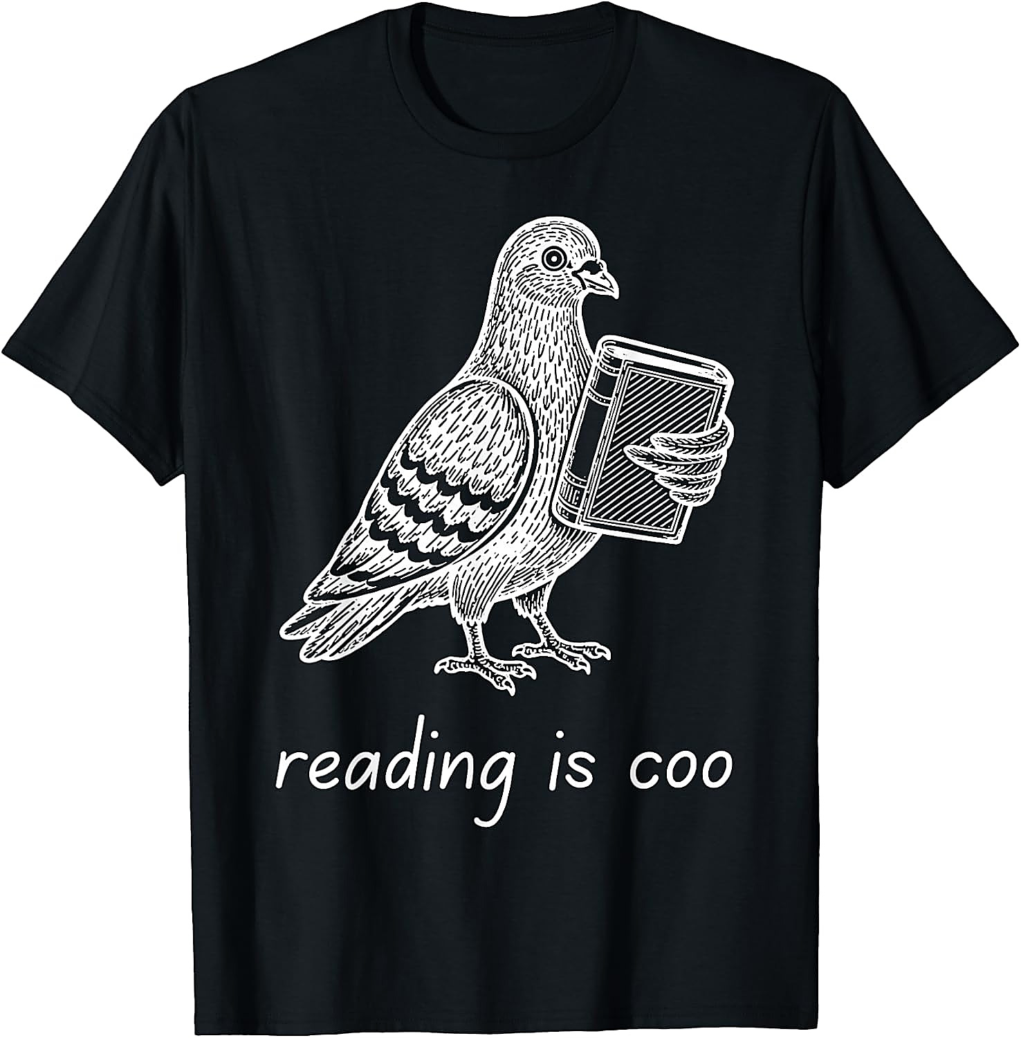 Reading is Coo Pigeon T-Shirt | Funny Book Lover Gift Tee