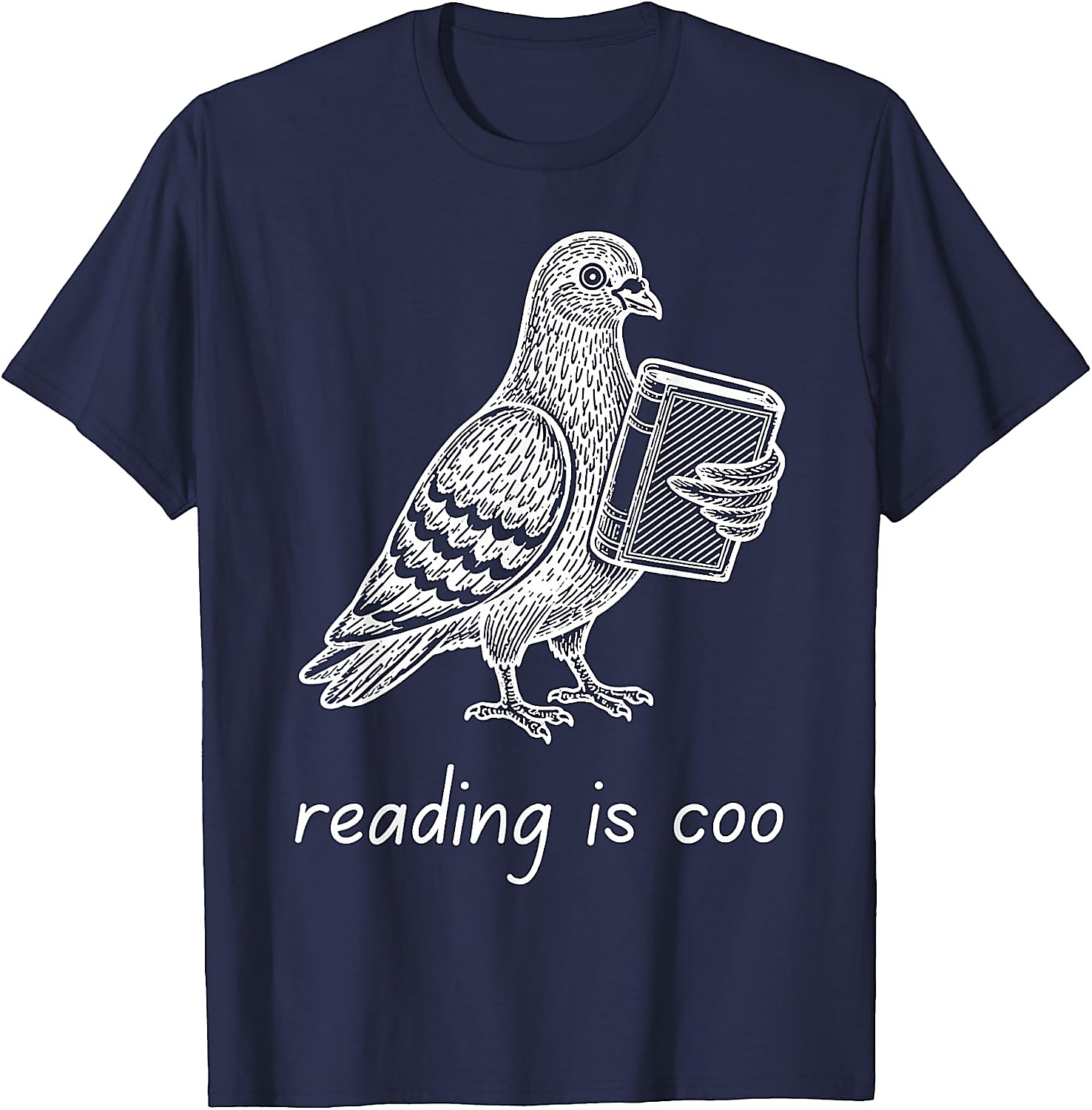 Reading is Coo Pigeon T-Shirt | Funny Book Lover Gift Tee