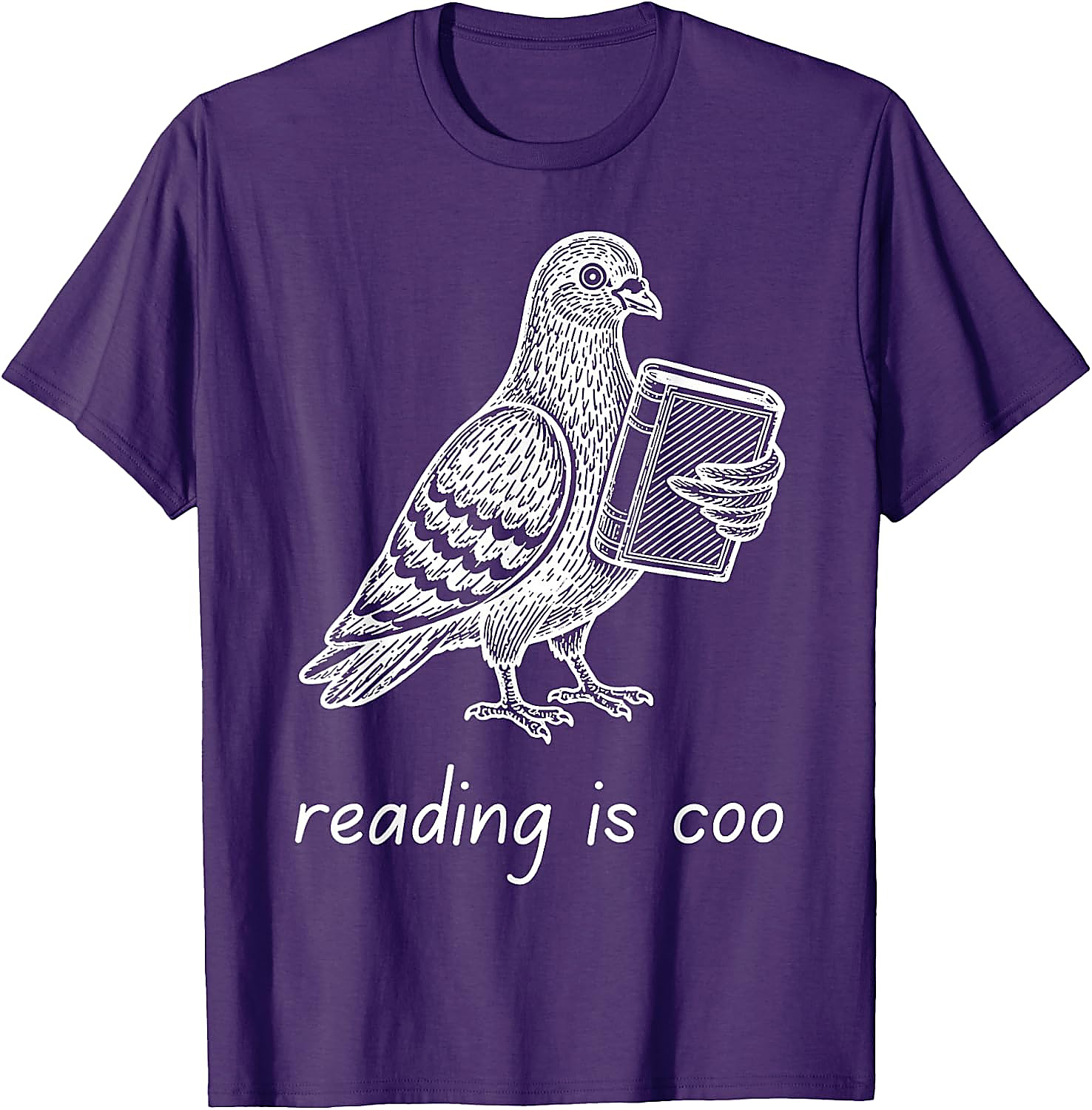 Reading is Coo Pigeon T-Shirt | Funny Book Lover Gift Tee