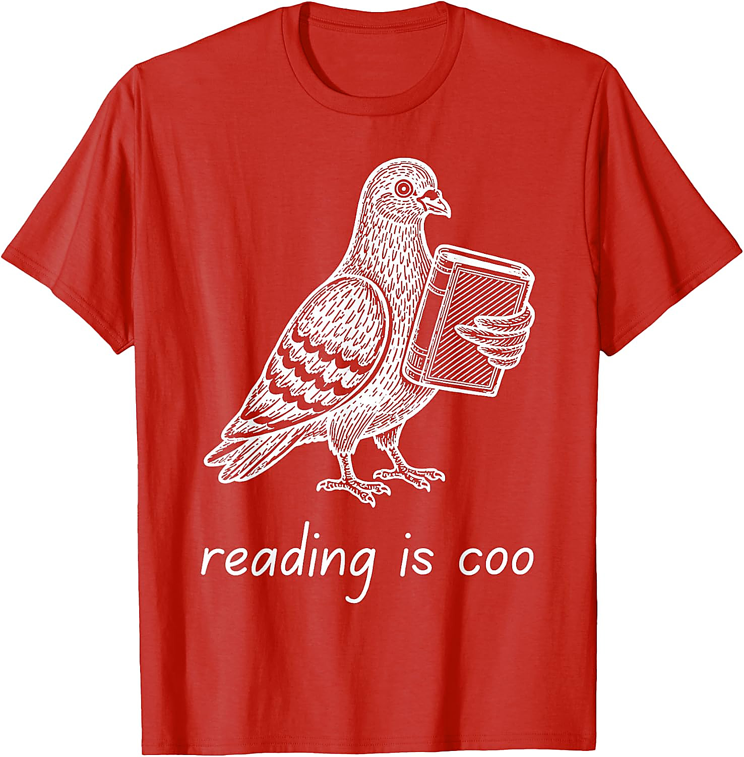 Reading is Coo Pigeon T-Shirt | Funny Book Lover Gift Tee