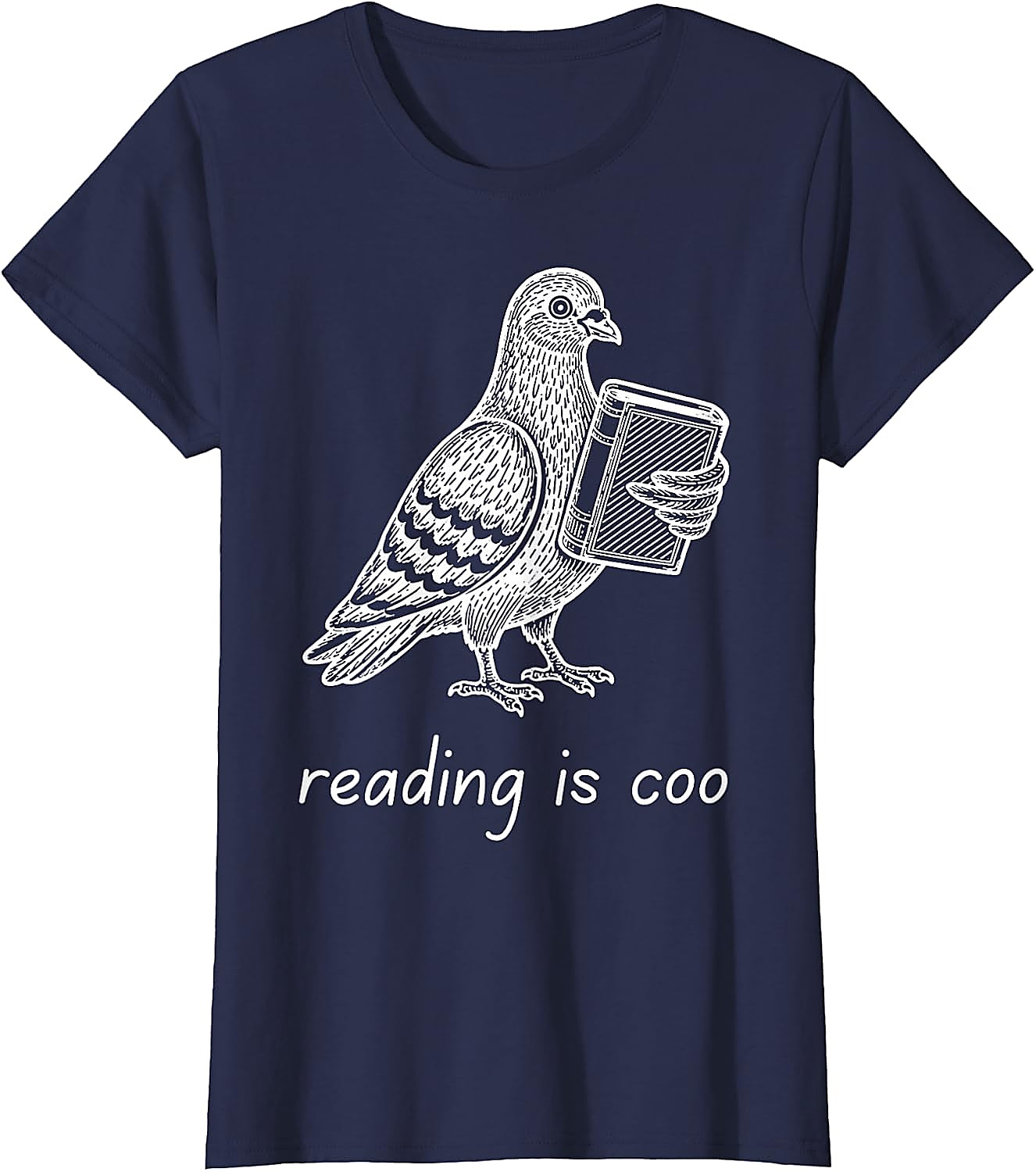 Reading is Coo Pigeon T-Shirt | Funny Book Lover Gift Tee