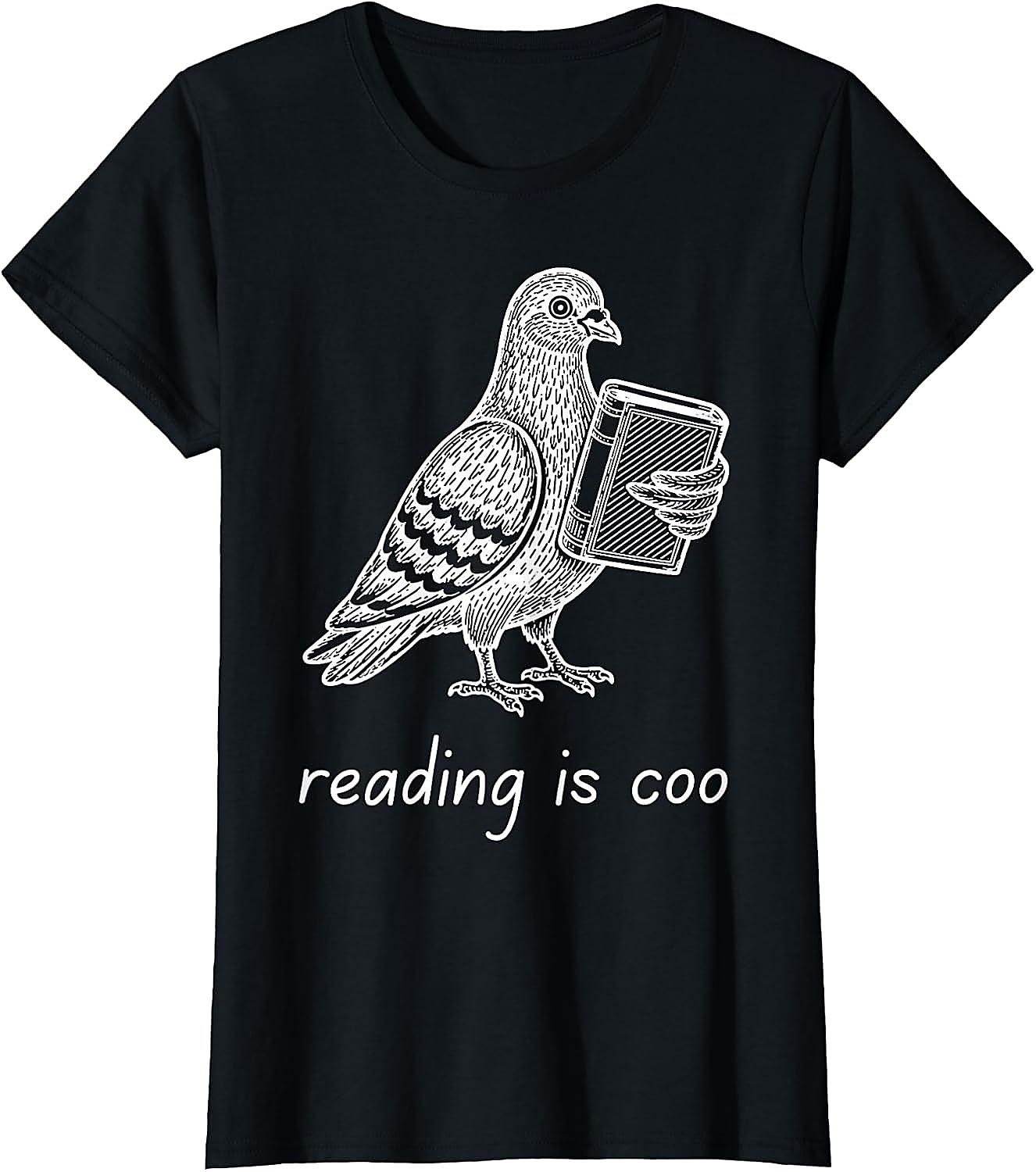 Reading is Coo Pigeon T-Shirt | Funny Book Lover Gift Tee