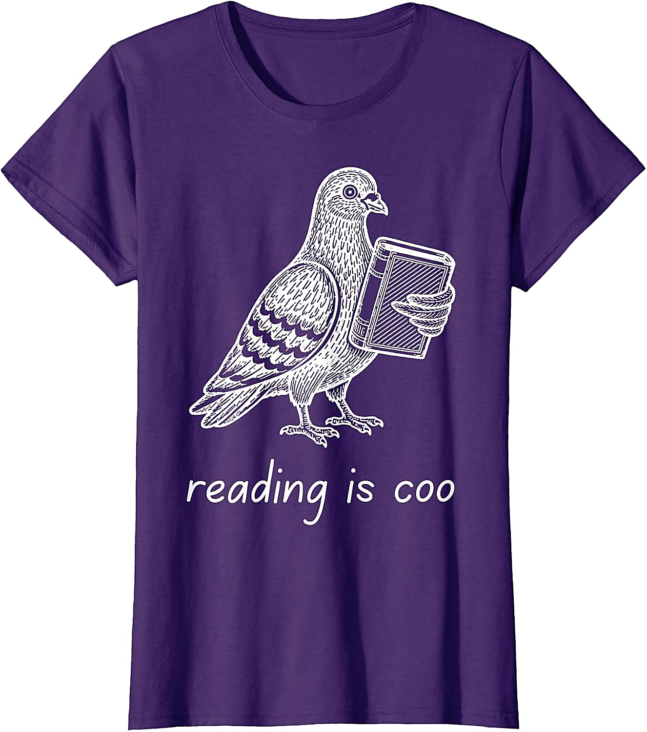 Reading is Coo Pigeon T-Shirt | Funny Book Lover Gift Tee