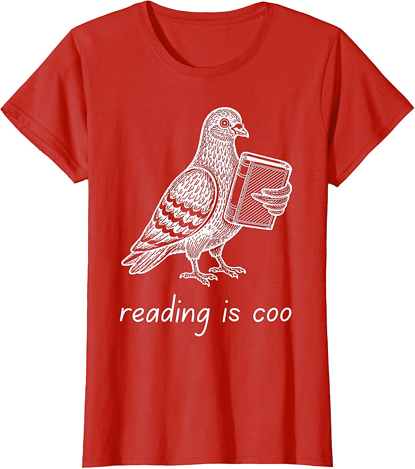 Reading is Coo Pigeon T-Shirt | Funny Book Lover Gift Tee
