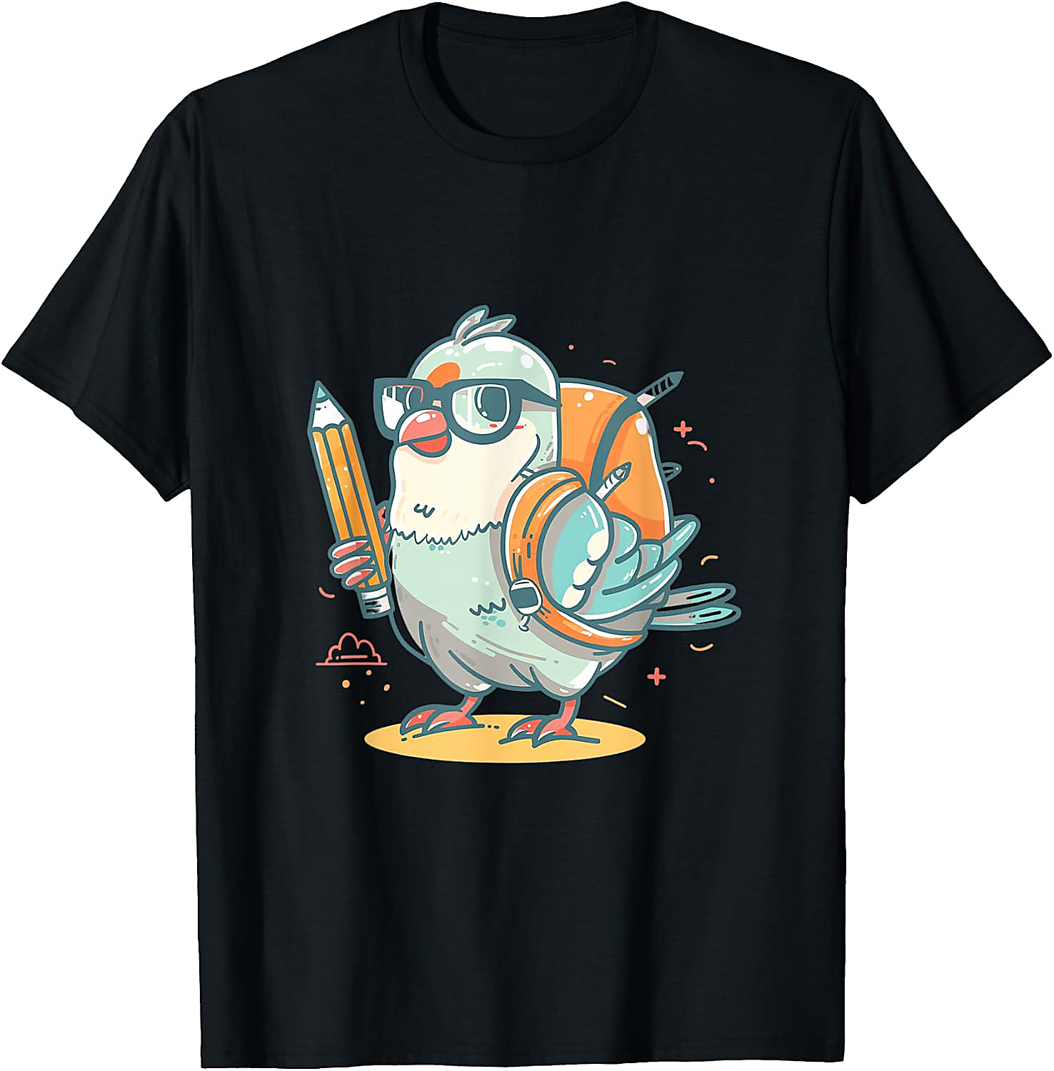 Pigeon Back To School T-Shirt | Funny Bird Graphic Tee
