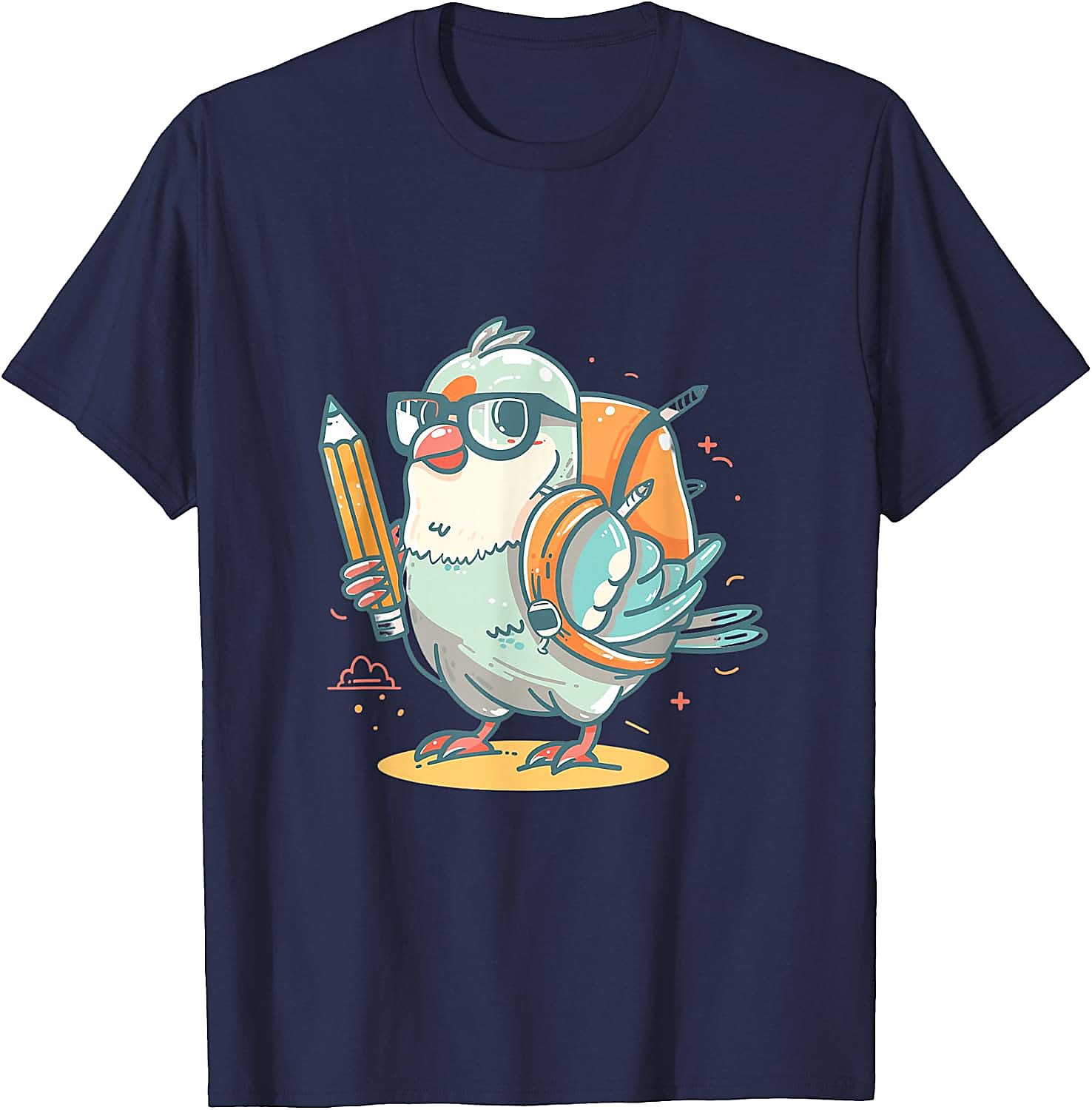 Pigeon Back To School T-Shirt | Funny Bird Graphic Tee