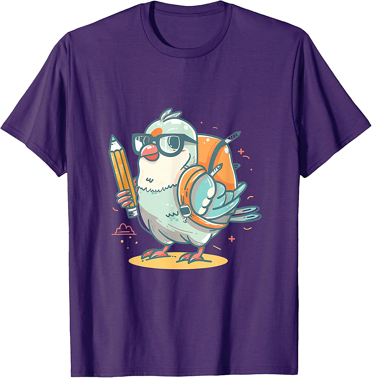 Pigeon Back To School T-Shirt | Funny Bird Graphic Tee