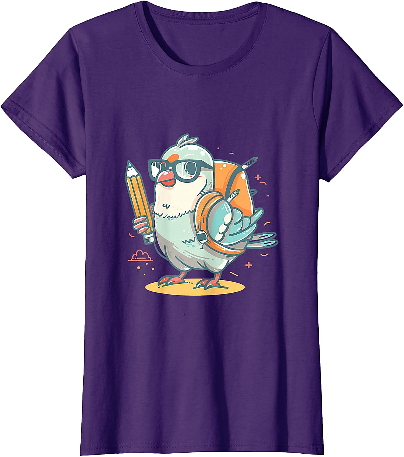Pigeon Back To School T-Shirt | Funny Bird Graphic Tee