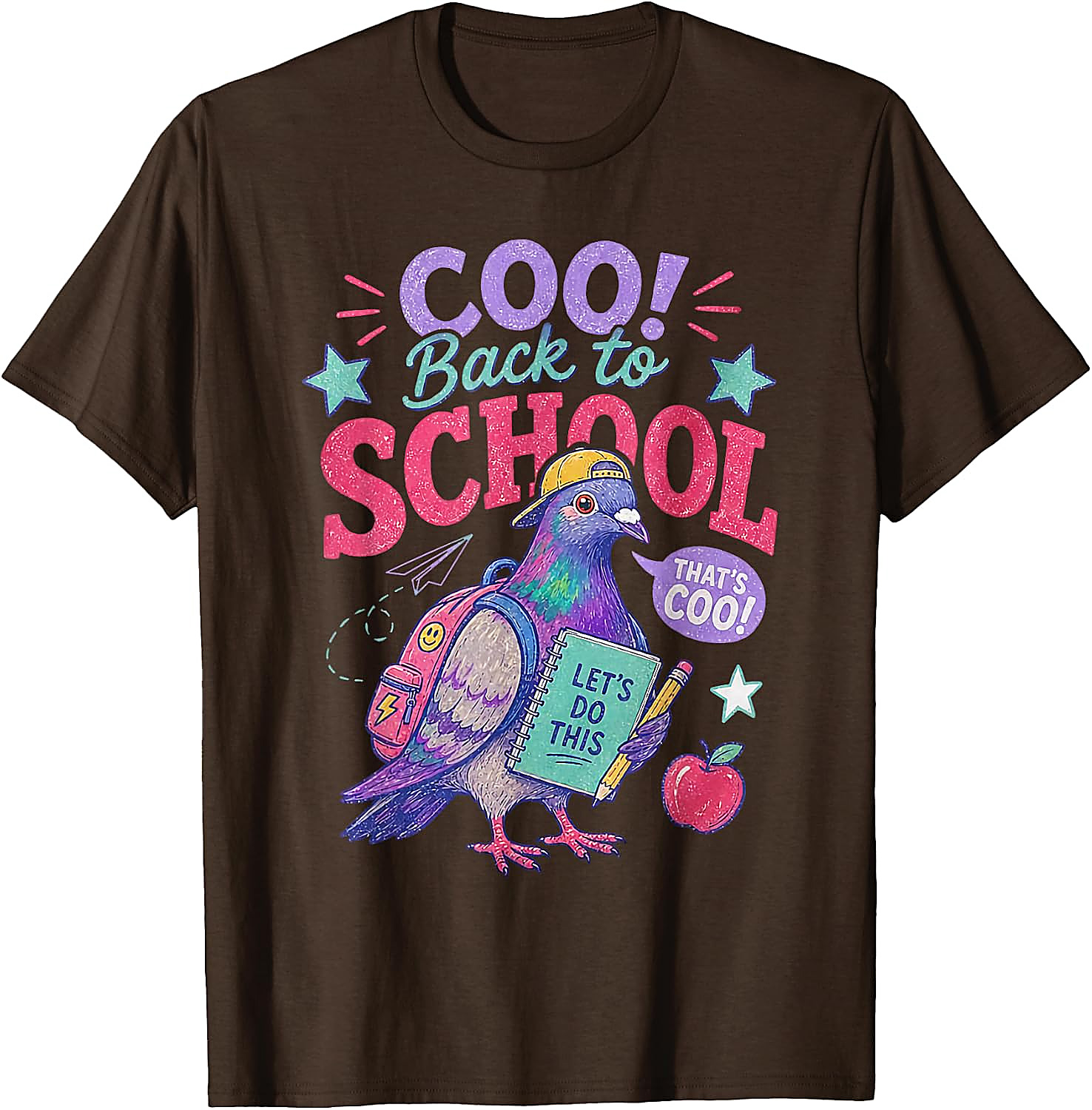 Back to School Pigeon T-Shirt | Funny Teacher Student Tee