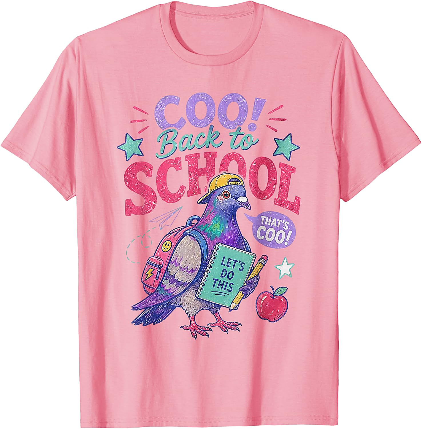 Back to School Pigeon T-Shirt | Funny Teacher Student Tee
