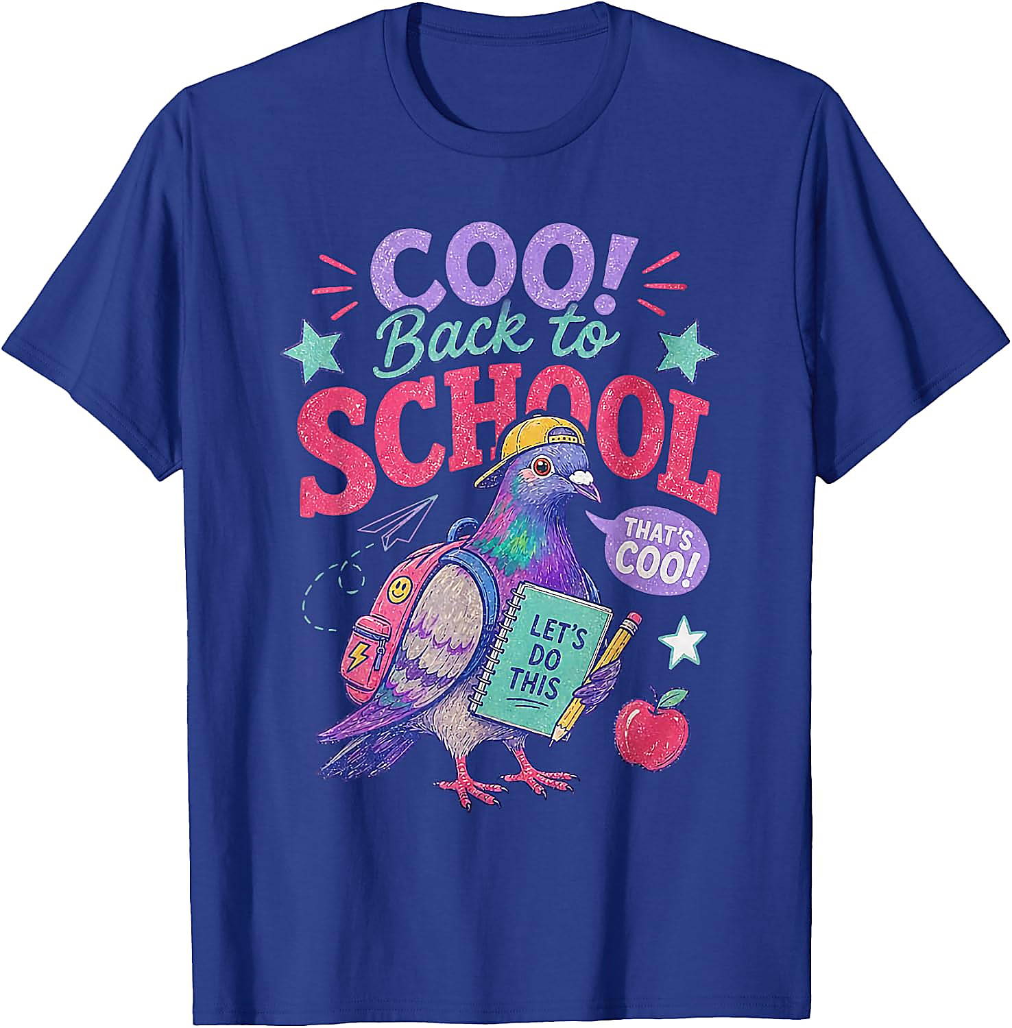 Back to School Pigeon T-Shirt | Funny Teacher Student Tee