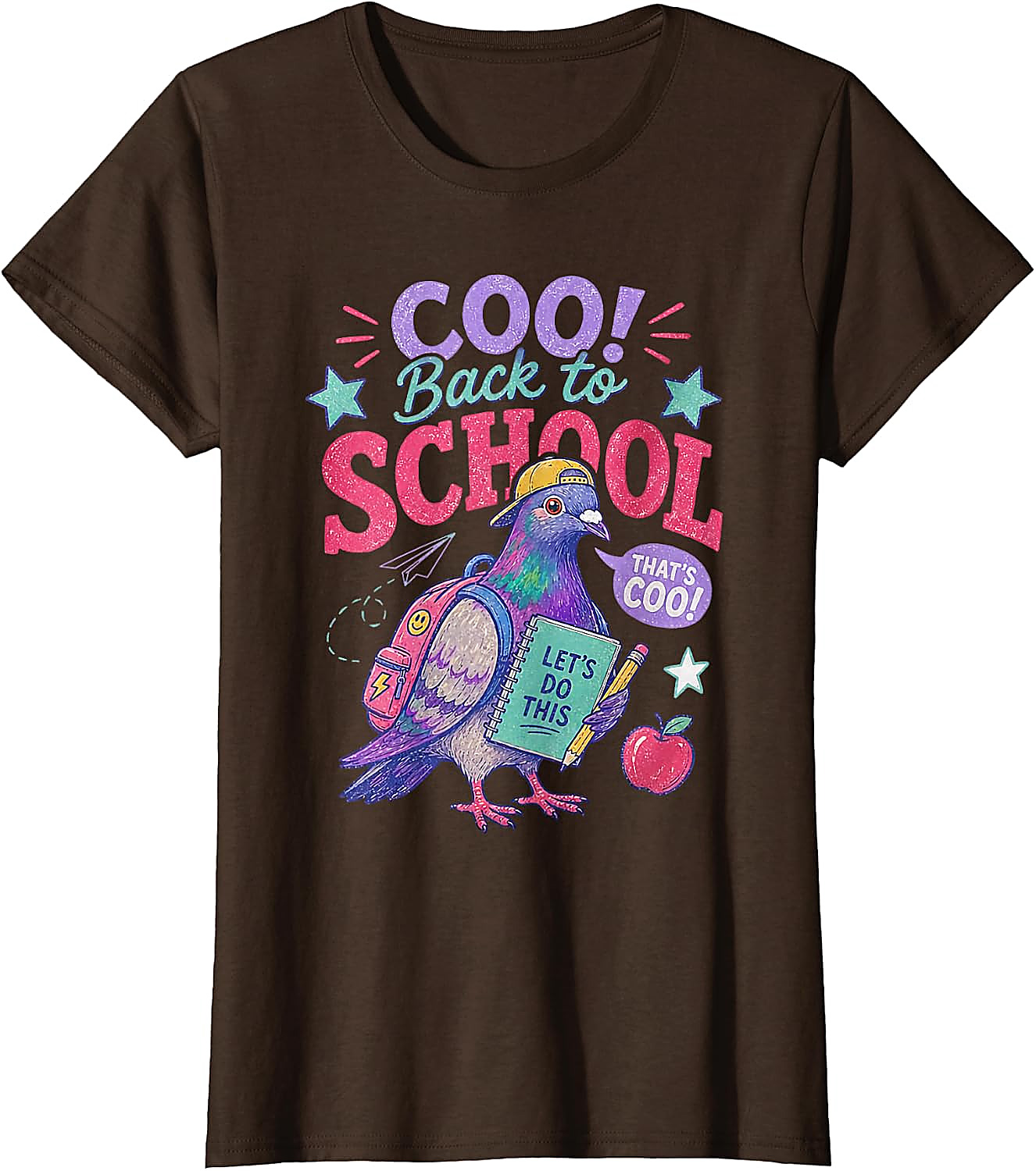 Back to School Pigeon T-Shirt | Funny Teacher Student Tee