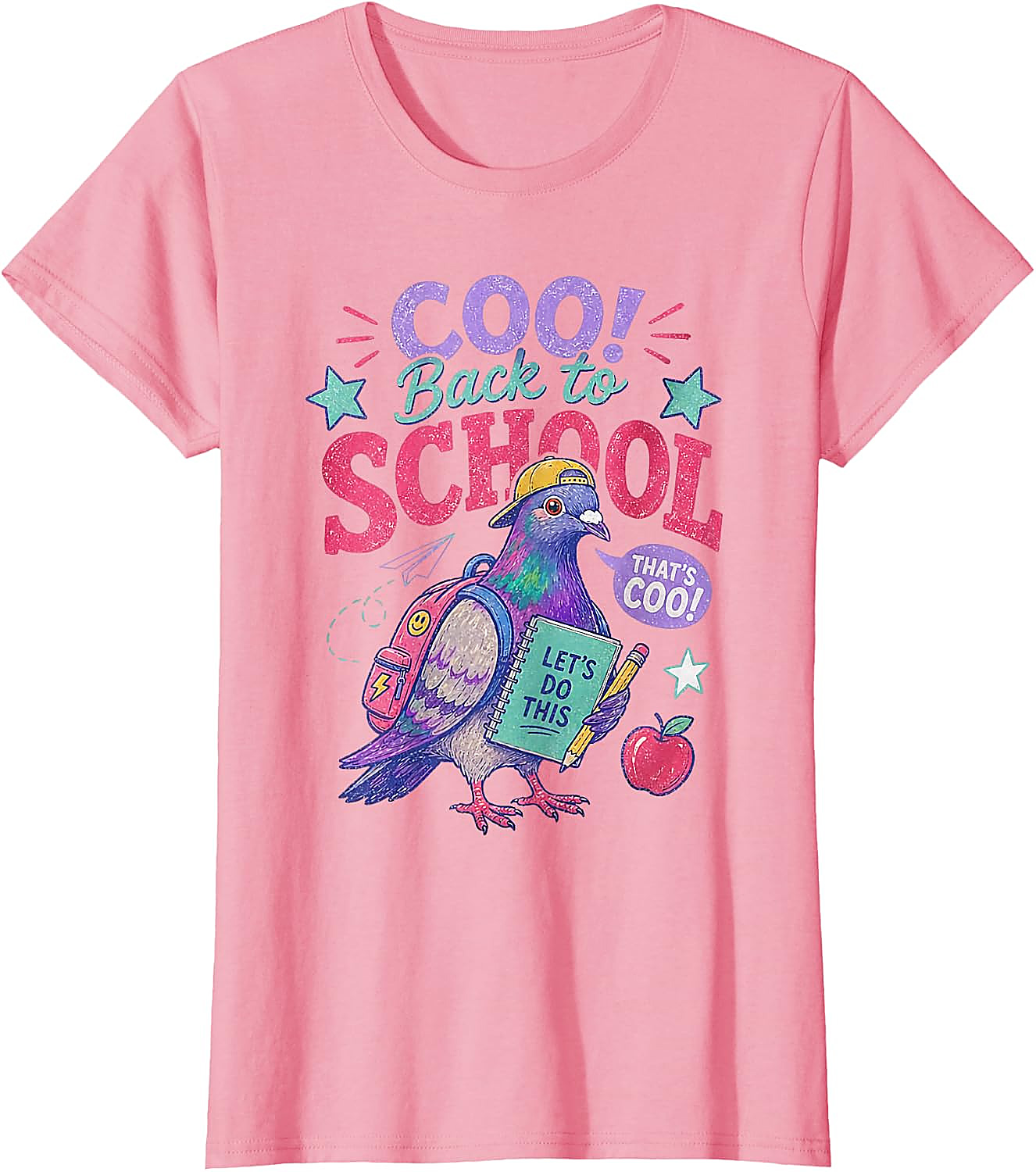 Back to School Pigeon T-Shirt | Funny Teacher Student Tee