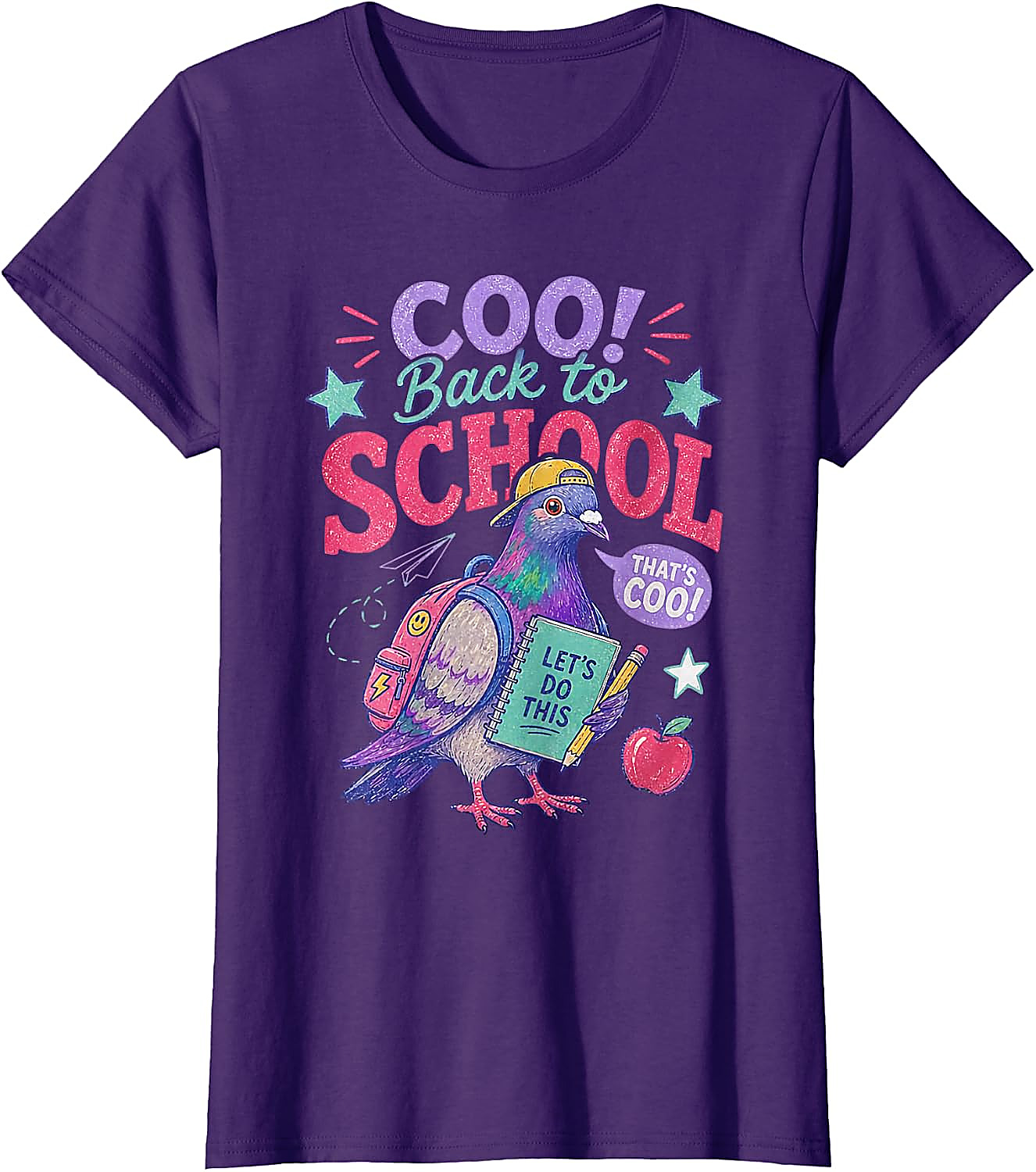 Back to School Pigeon T-Shirt | Funny Teacher Student Tee