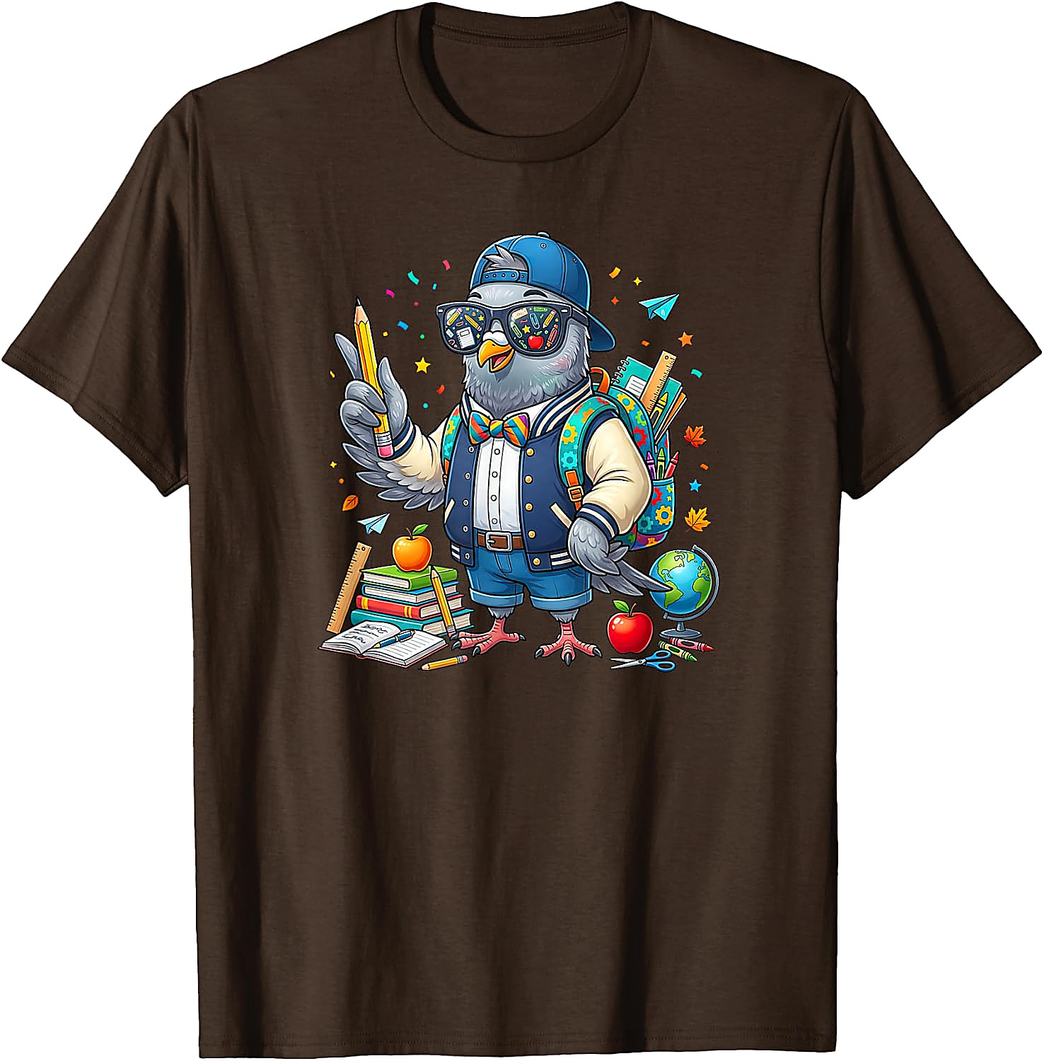 Funny Pigeon Back to School T-Shirt for Men Women Kids