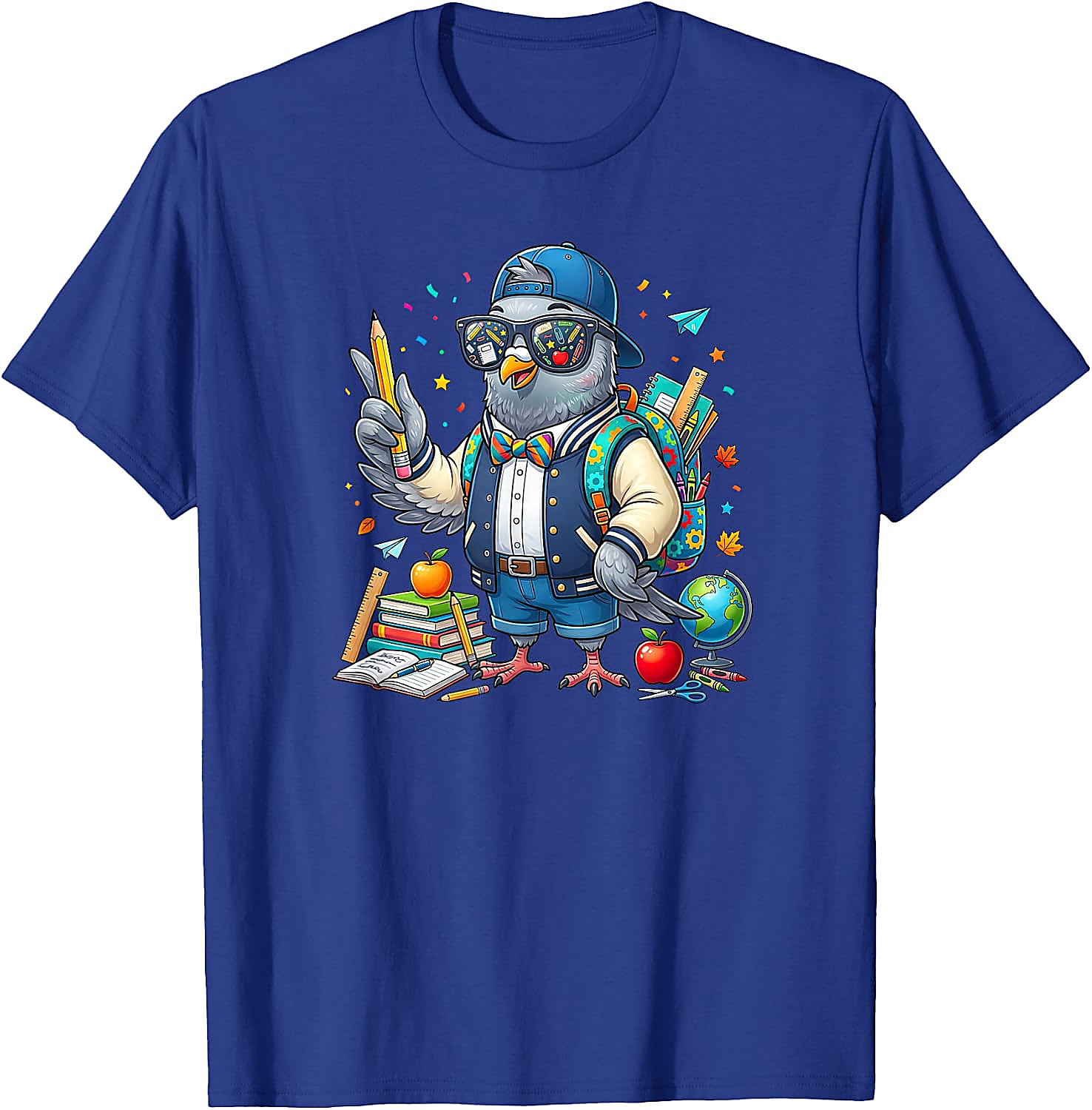 Funny Pigeon Back to School T-Shirt for Men Women Kids