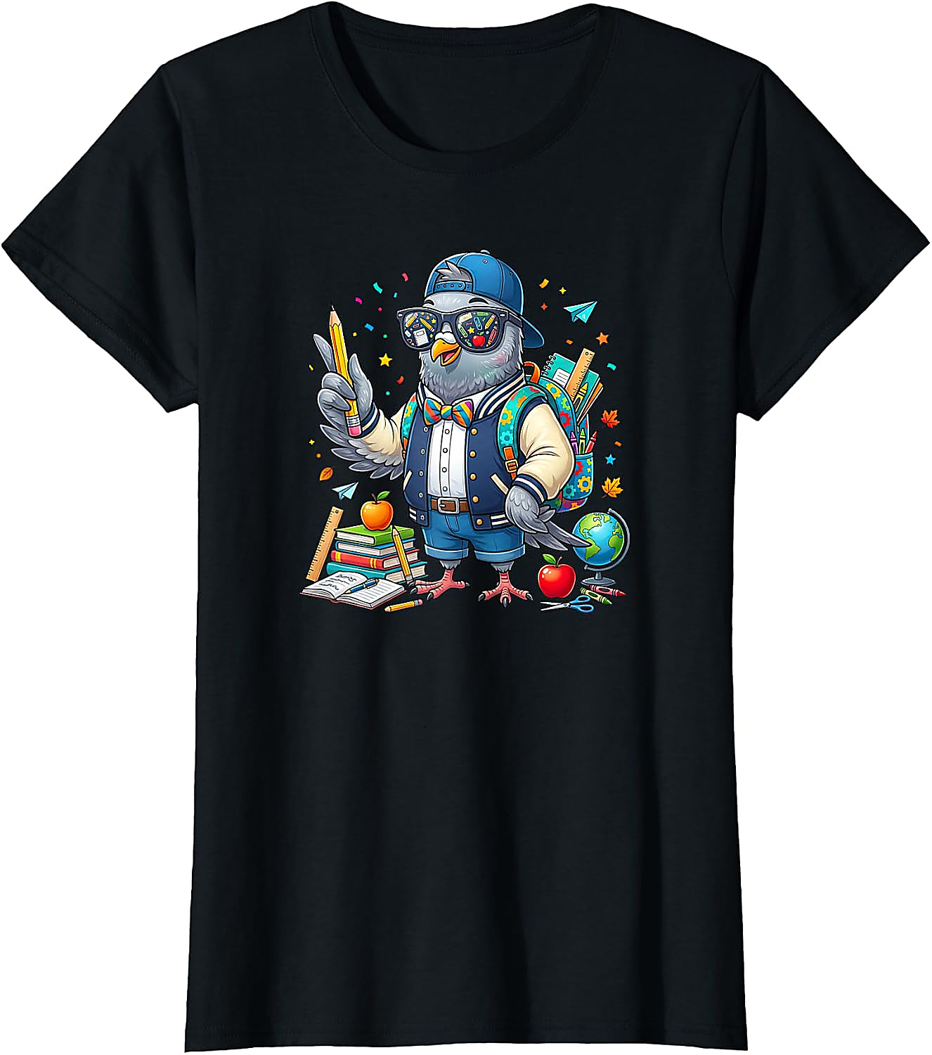 Funny Pigeon Back to School T-Shirt for Men Women Kids