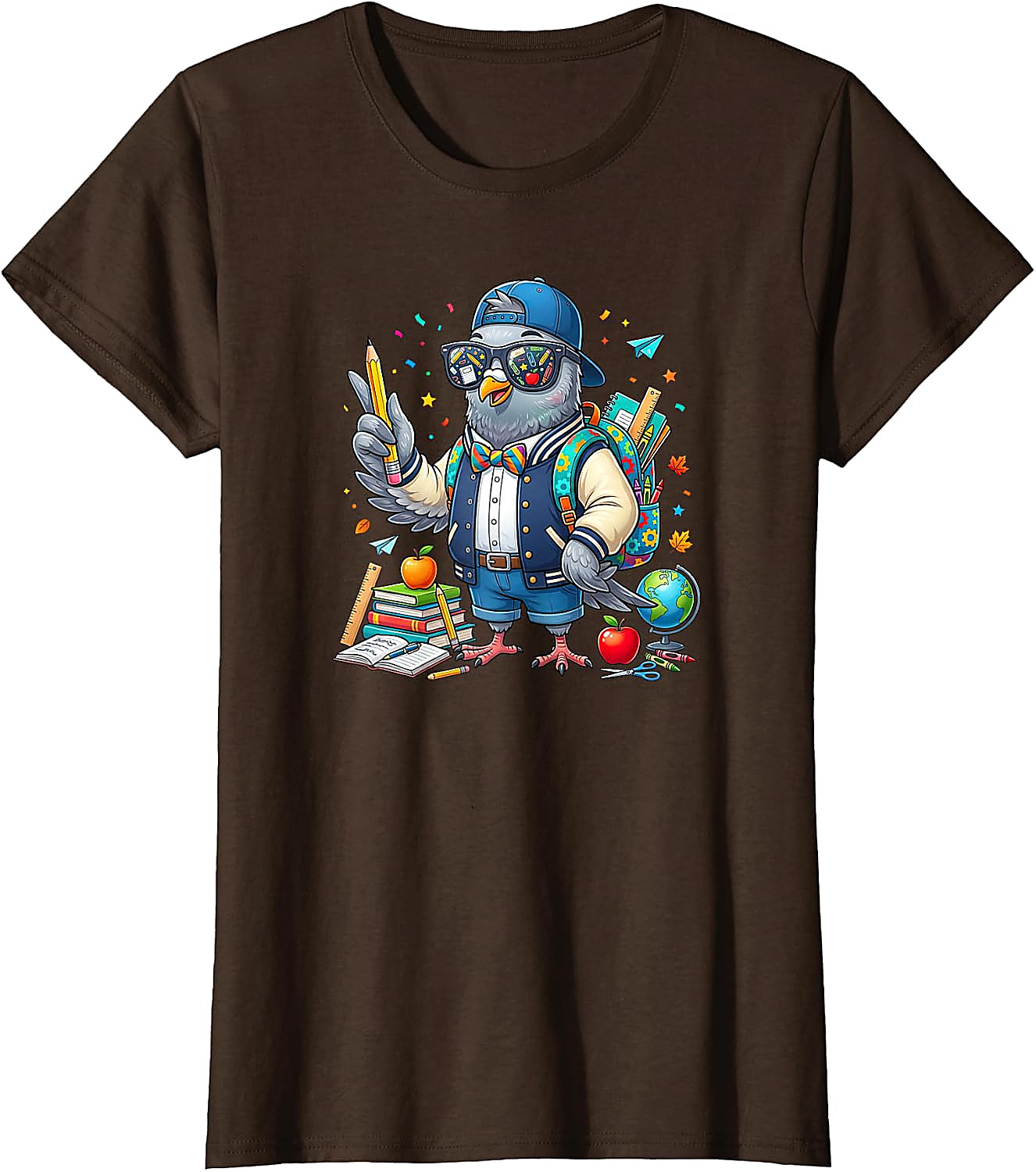 Funny Pigeon Back to School T-Shirt for Men Women Kids