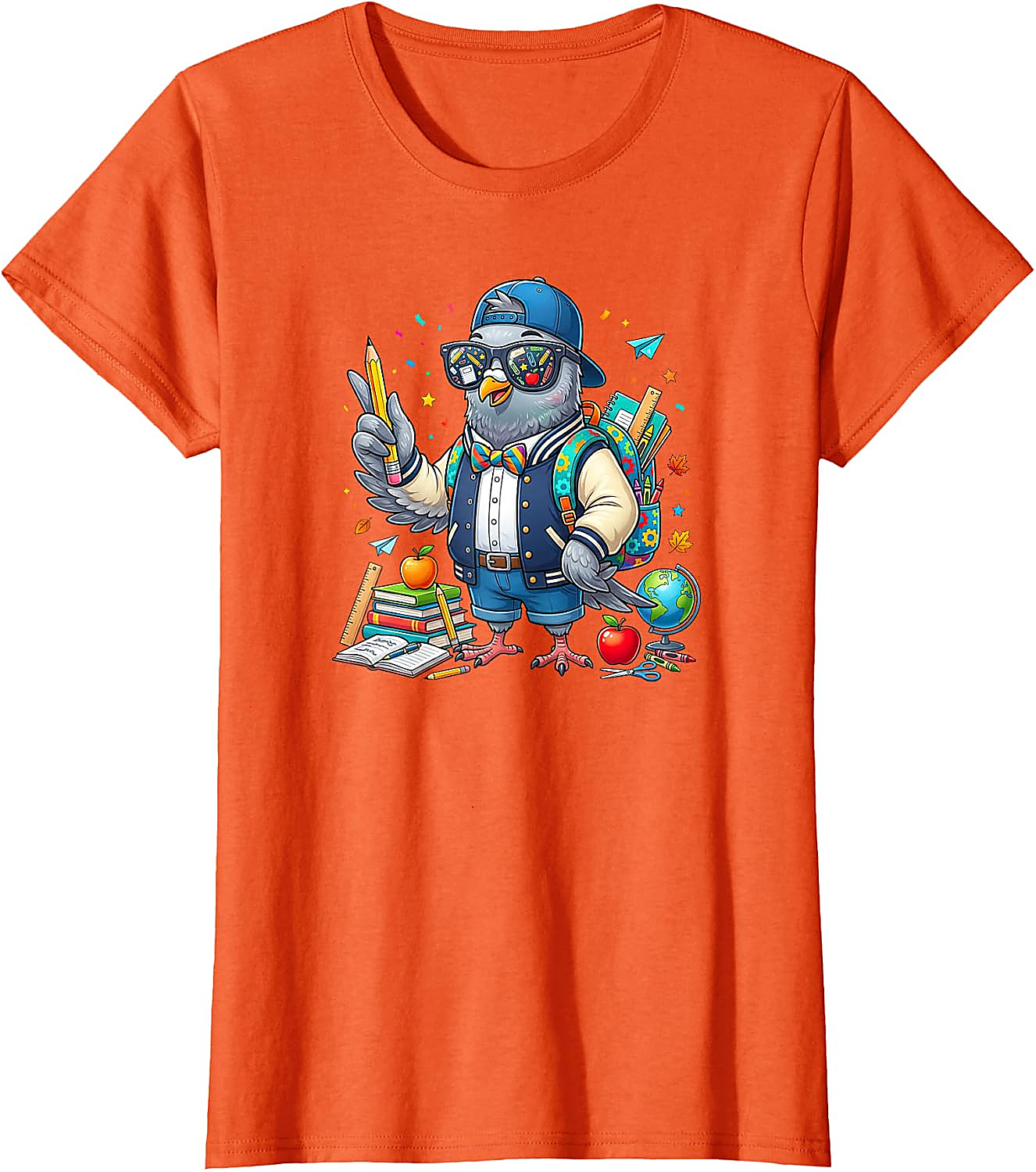 Funny Pigeon Back to School T-Shirt for Men Women Kids
