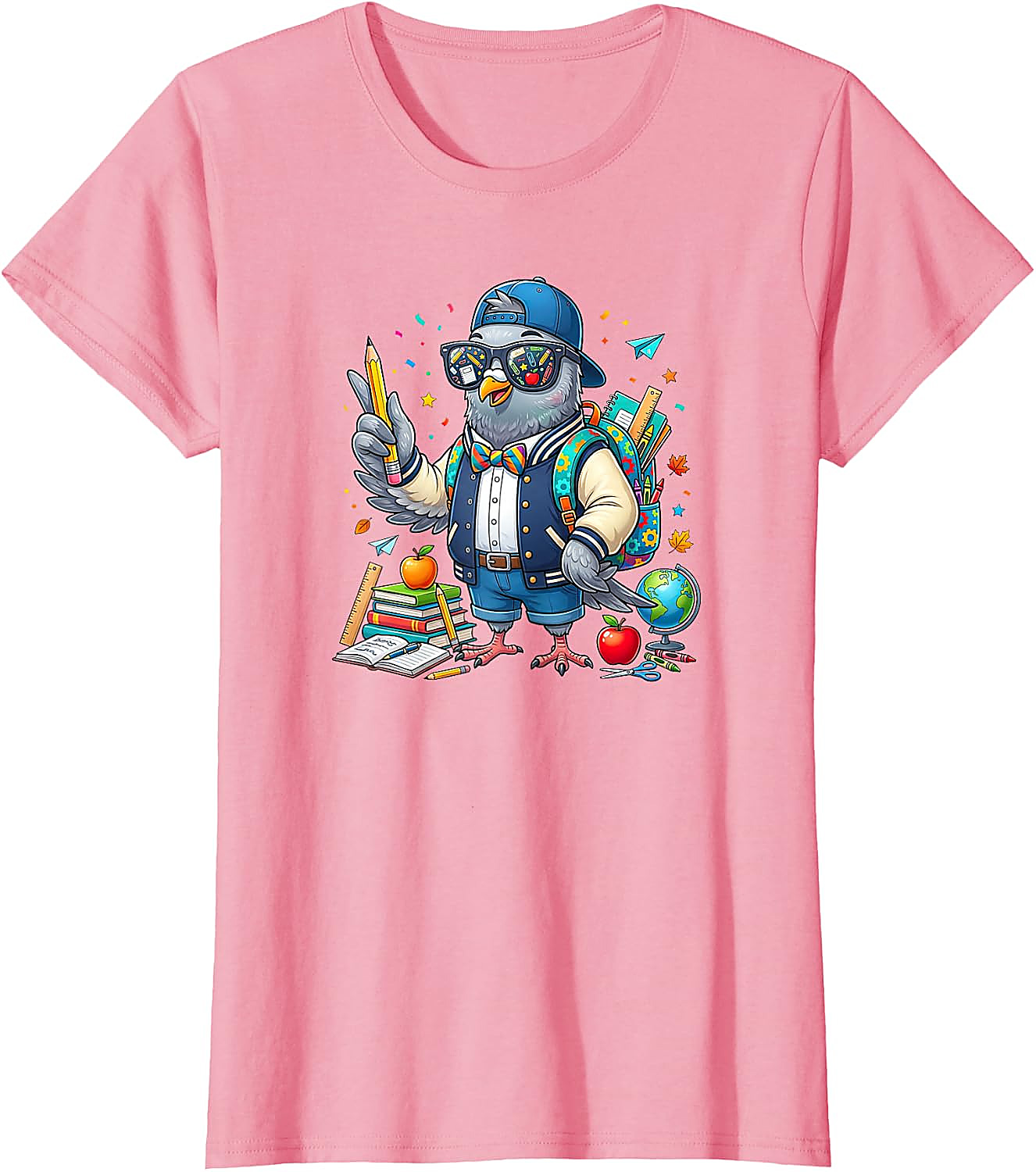 Funny Pigeon Back to School T-Shirt for Men Women Kids