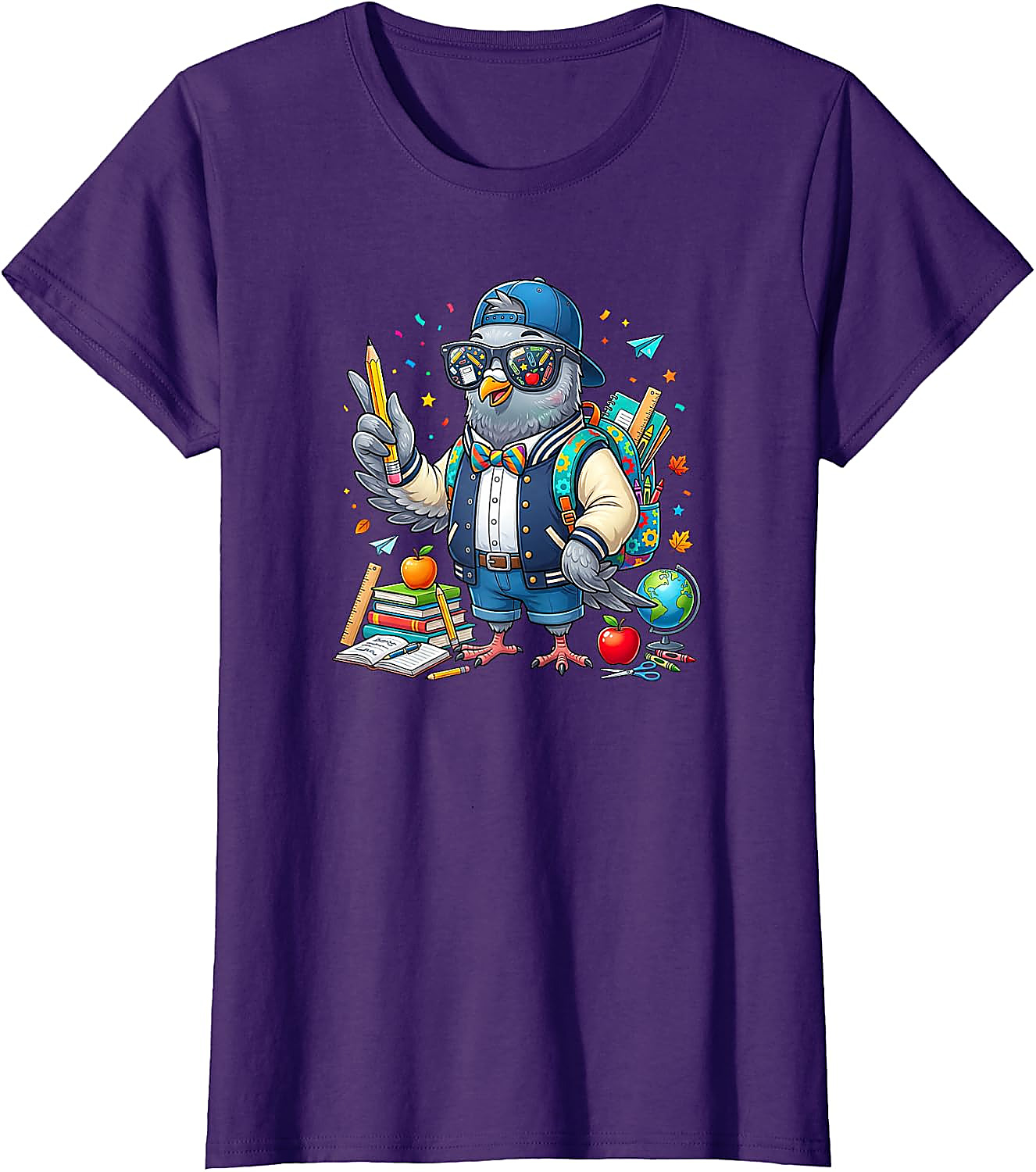 Funny Pigeon Back to School T-Shirt for Men Women Kids