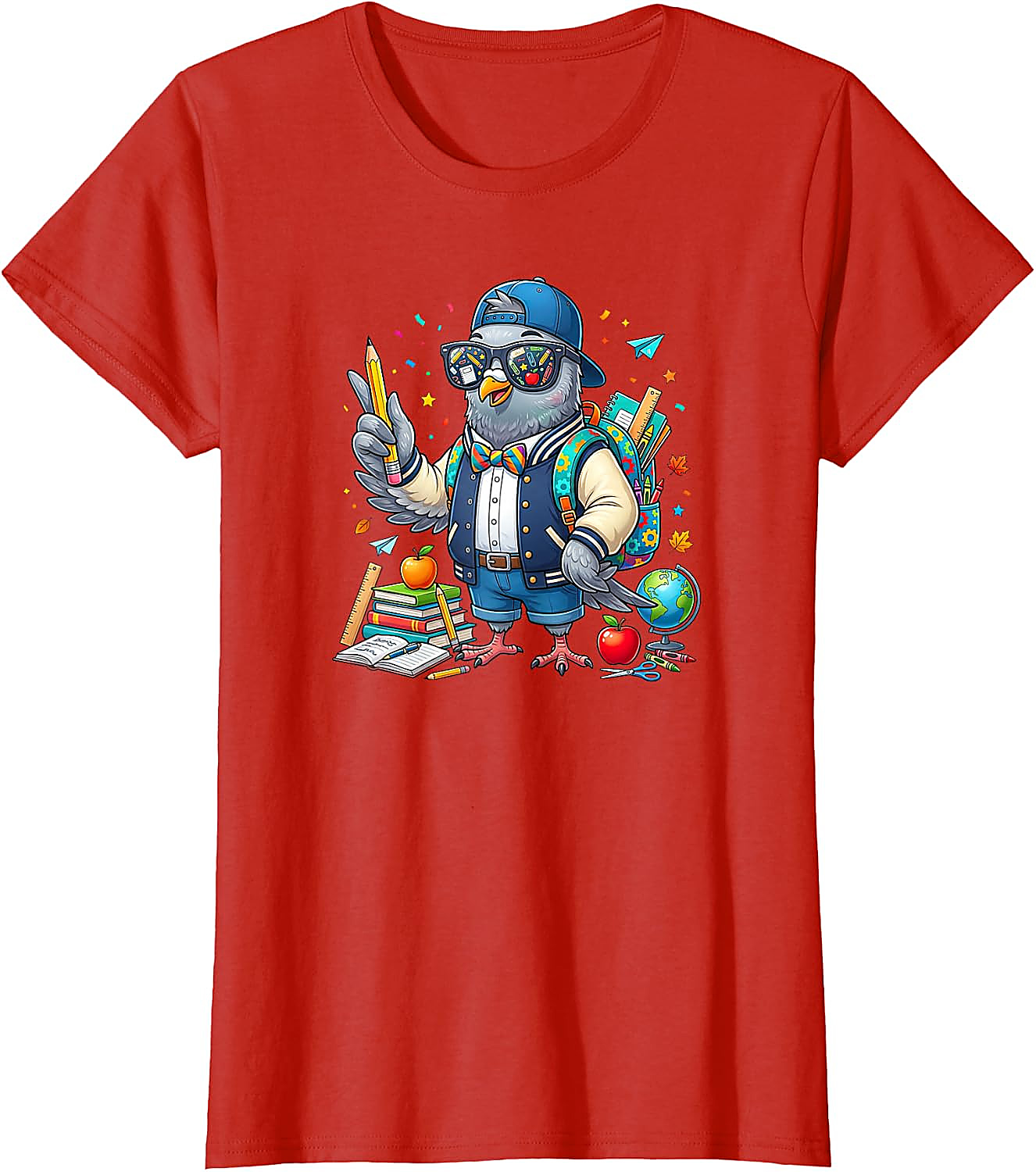 Funny Pigeon Back to School T-Shirt for Men Women Kids