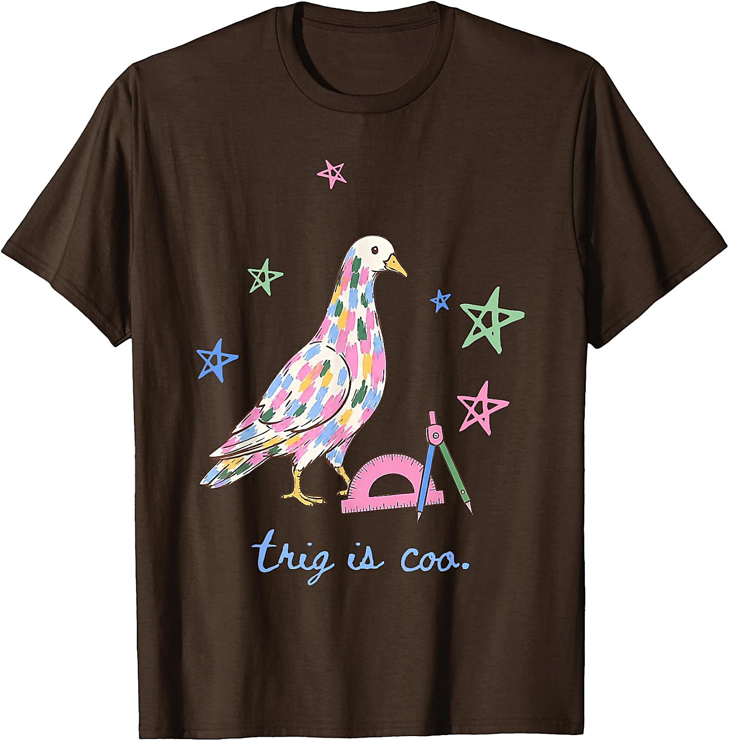 Funny Pigeon Math Teacher T-Shirt | Trig is Coo Tee