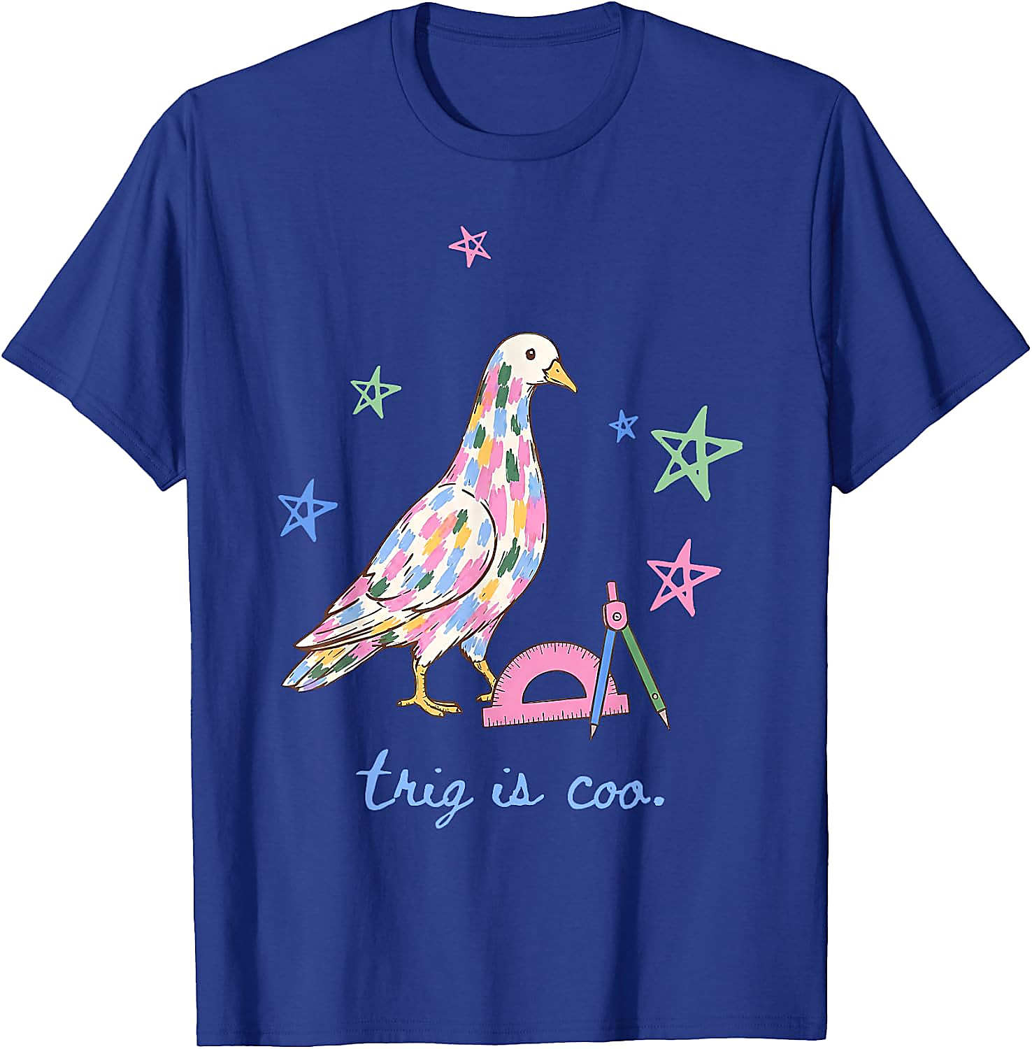 Funny Pigeon Math Teacher T-Shirt | Trig is Coo Tee