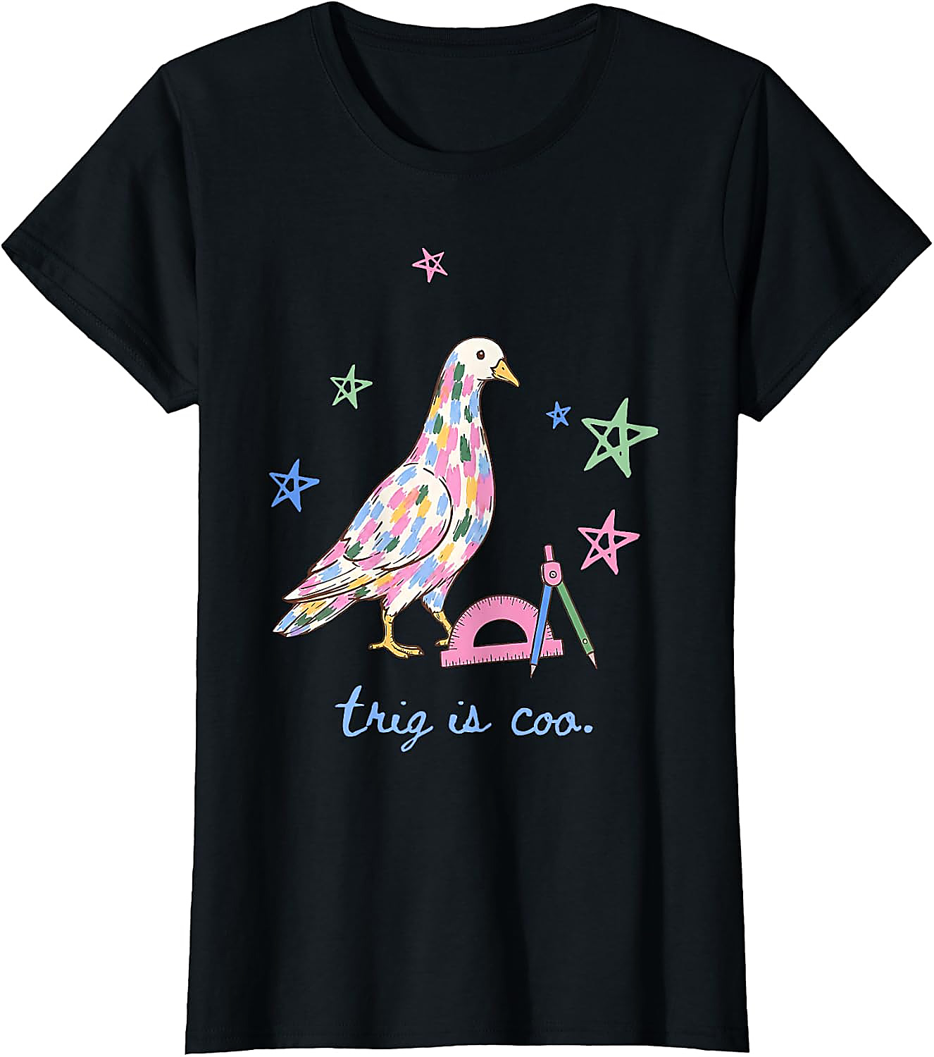 Funny Pigeon Math Teacher T-Shirt | Trig is Coo Tee