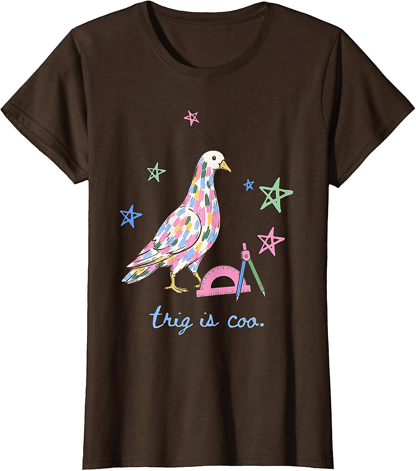 Funny Pigeon Math Teacher T-Shirt | Trig is Coo Tee