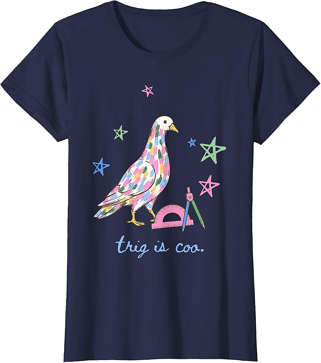 Funny Pigeon Math Teacher T-Shirt | Trig is Coo Tee