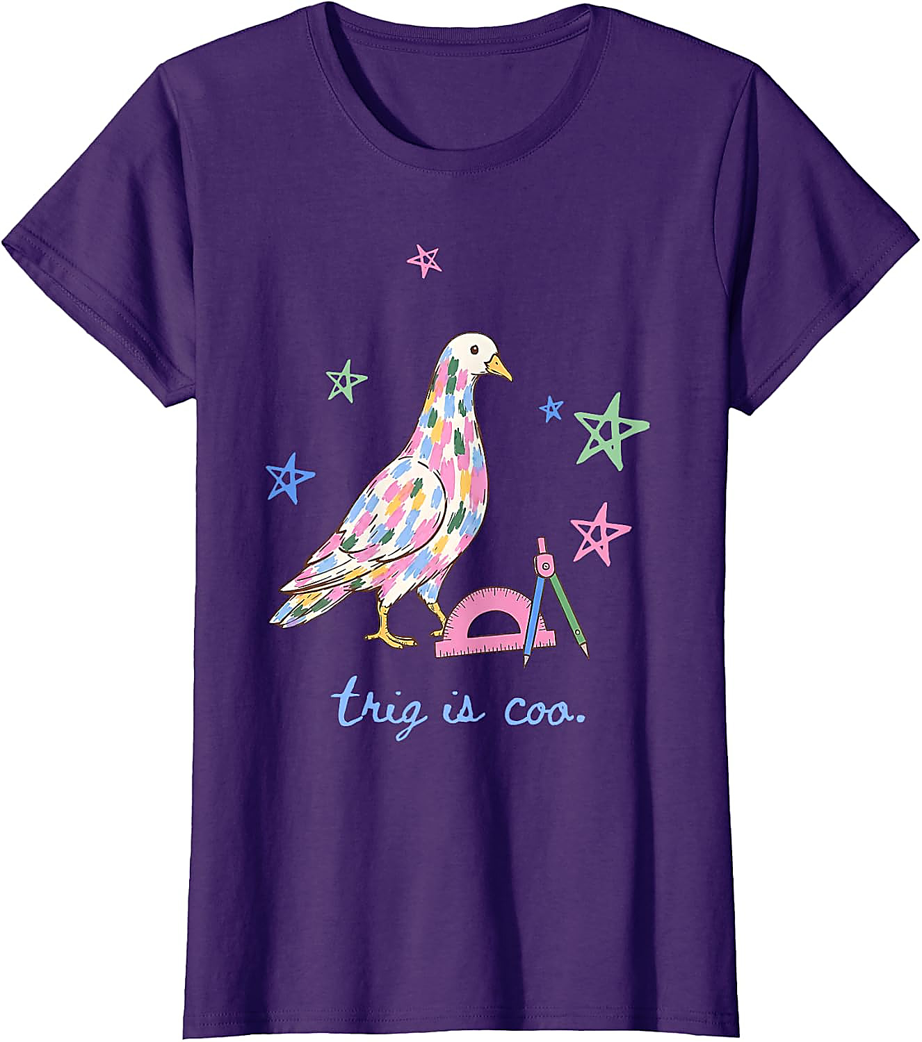 Funny Pigeon Math Teacher T-Shirt | Trig is Coo Tee