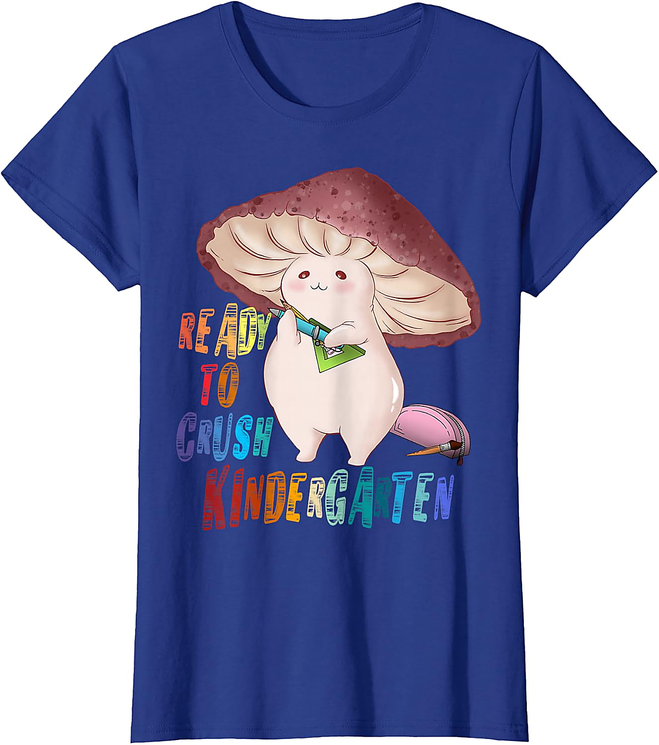 Ready to Crush Kindergarten Mushroom T-Shirt | Cute School Tee