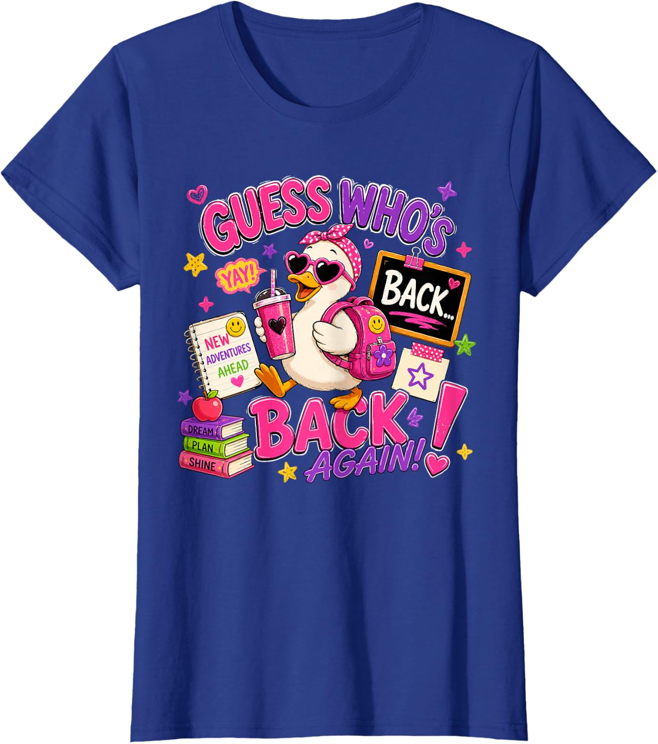 Guess Who's Back! Cute Duck Back-to-School Graphic Tee