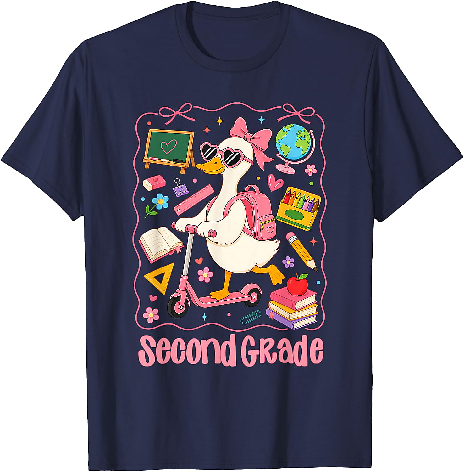 2nd Grade Goose T-Shirt | Back to School Girl Tee